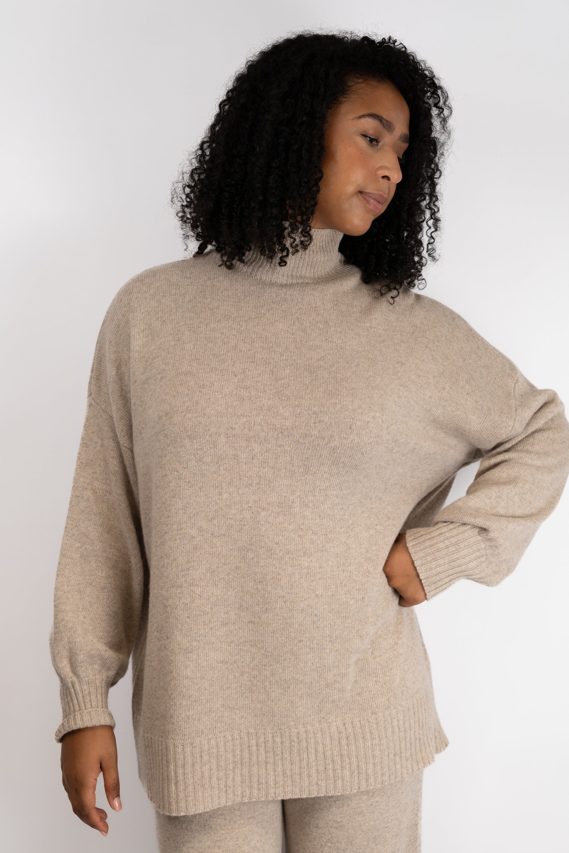 Cream Knit Two-Piece Set