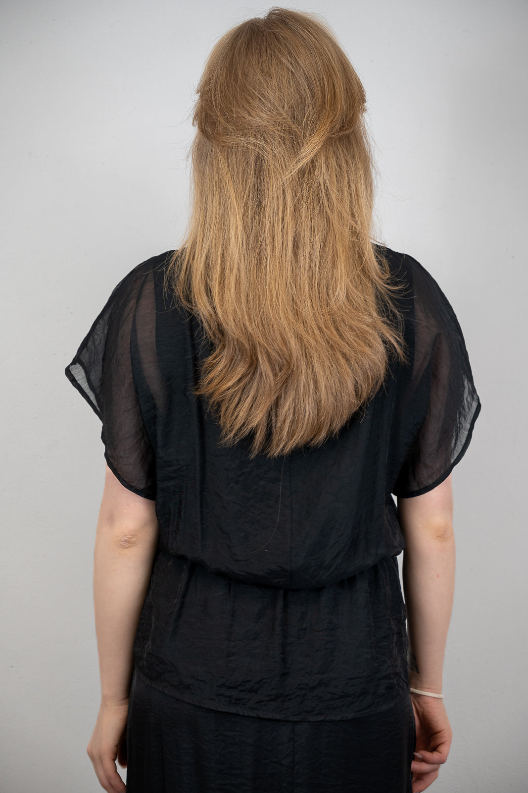 Draped Sheer Blouse