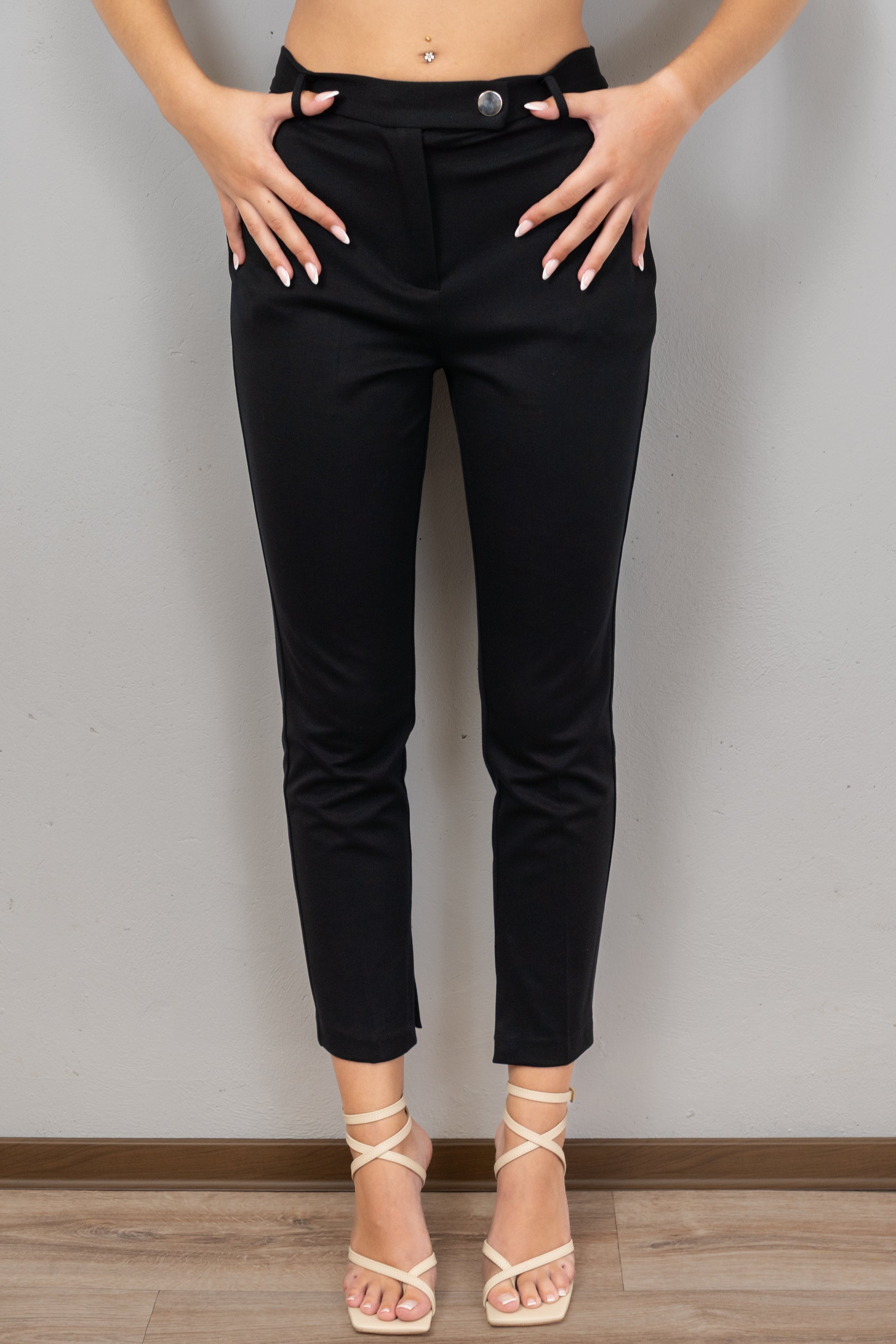 Cropped Cigarette Trousers