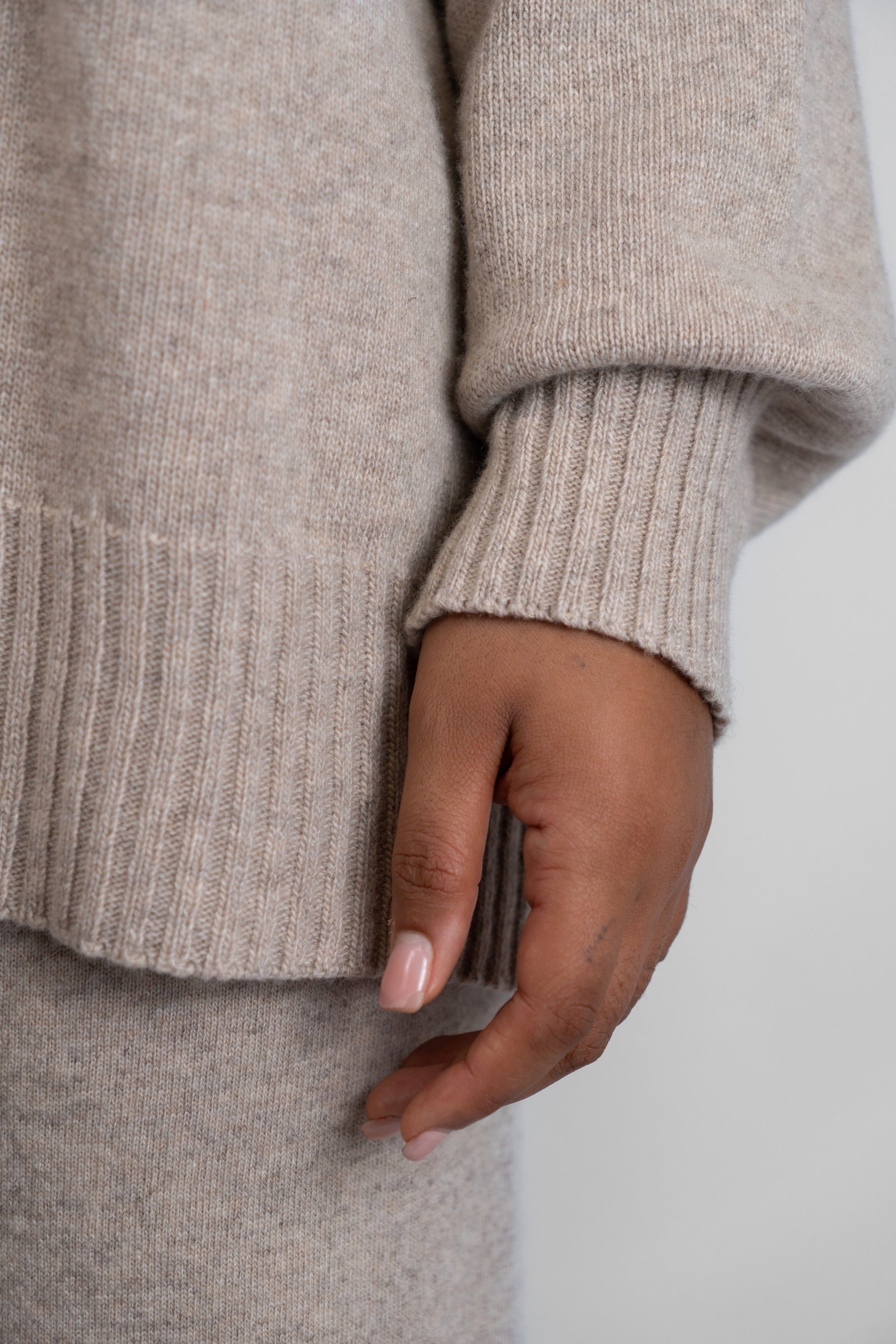 Cream Knit Two-Piece Set