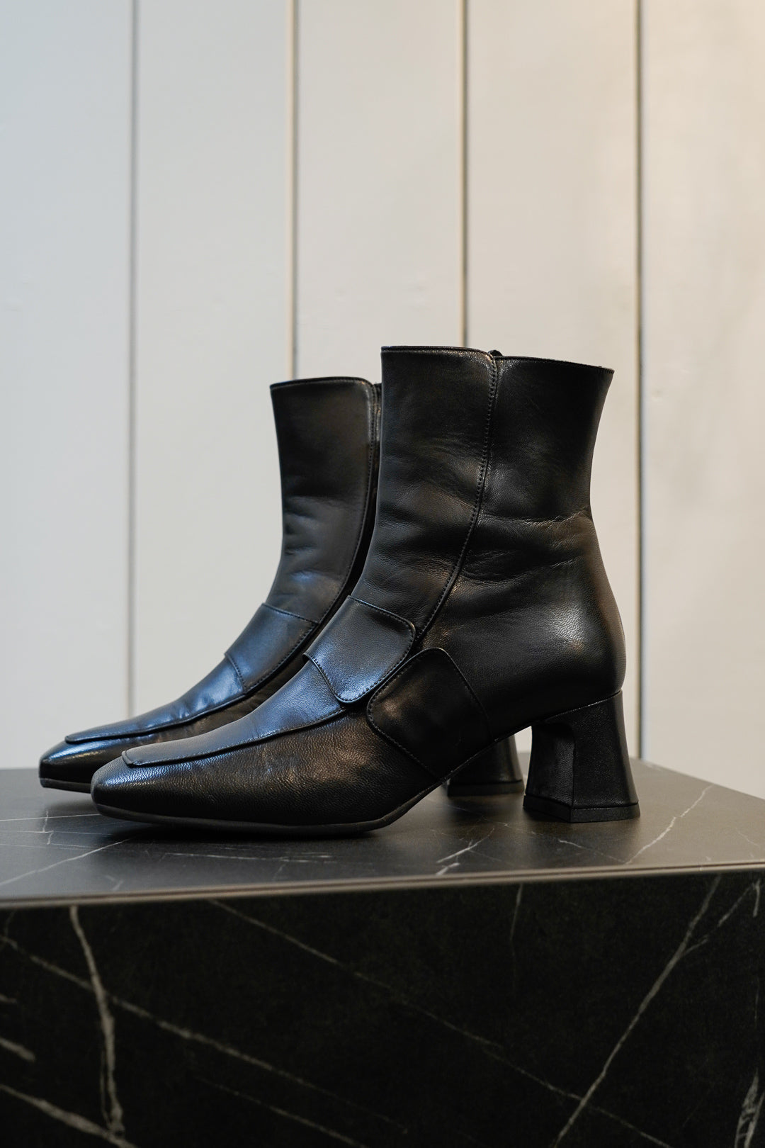 Square-Toe Ankle Boots