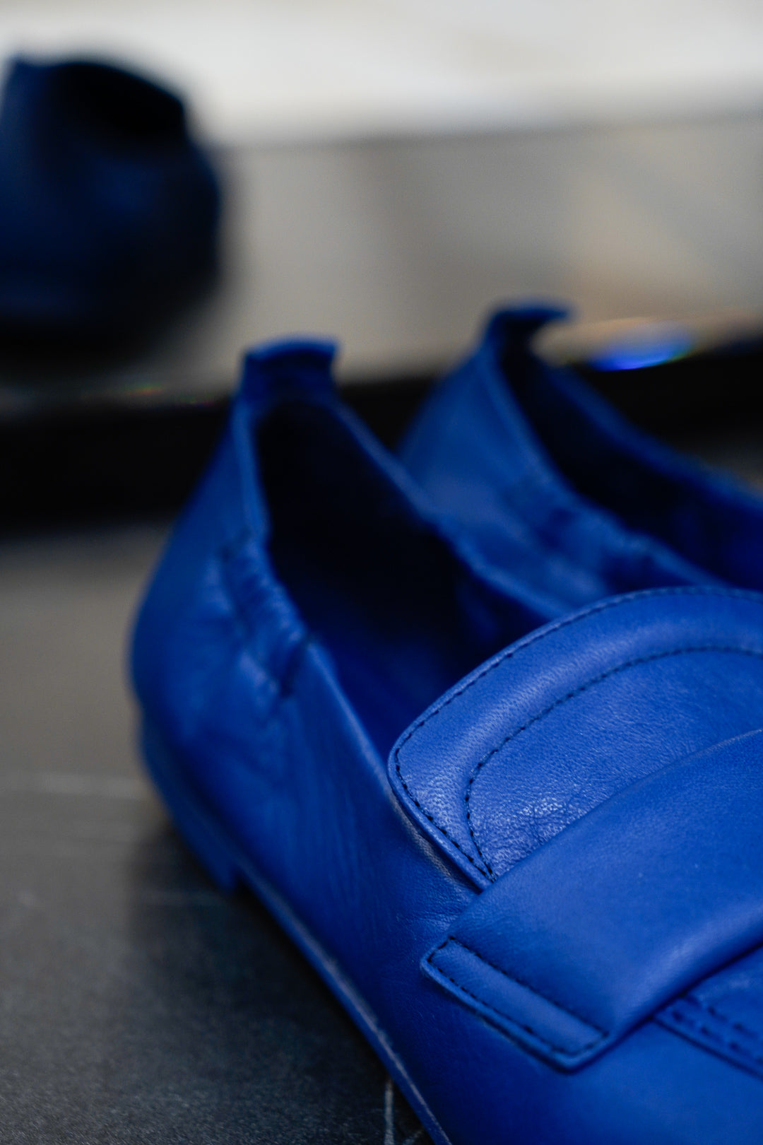 Leather Pointed Loafers