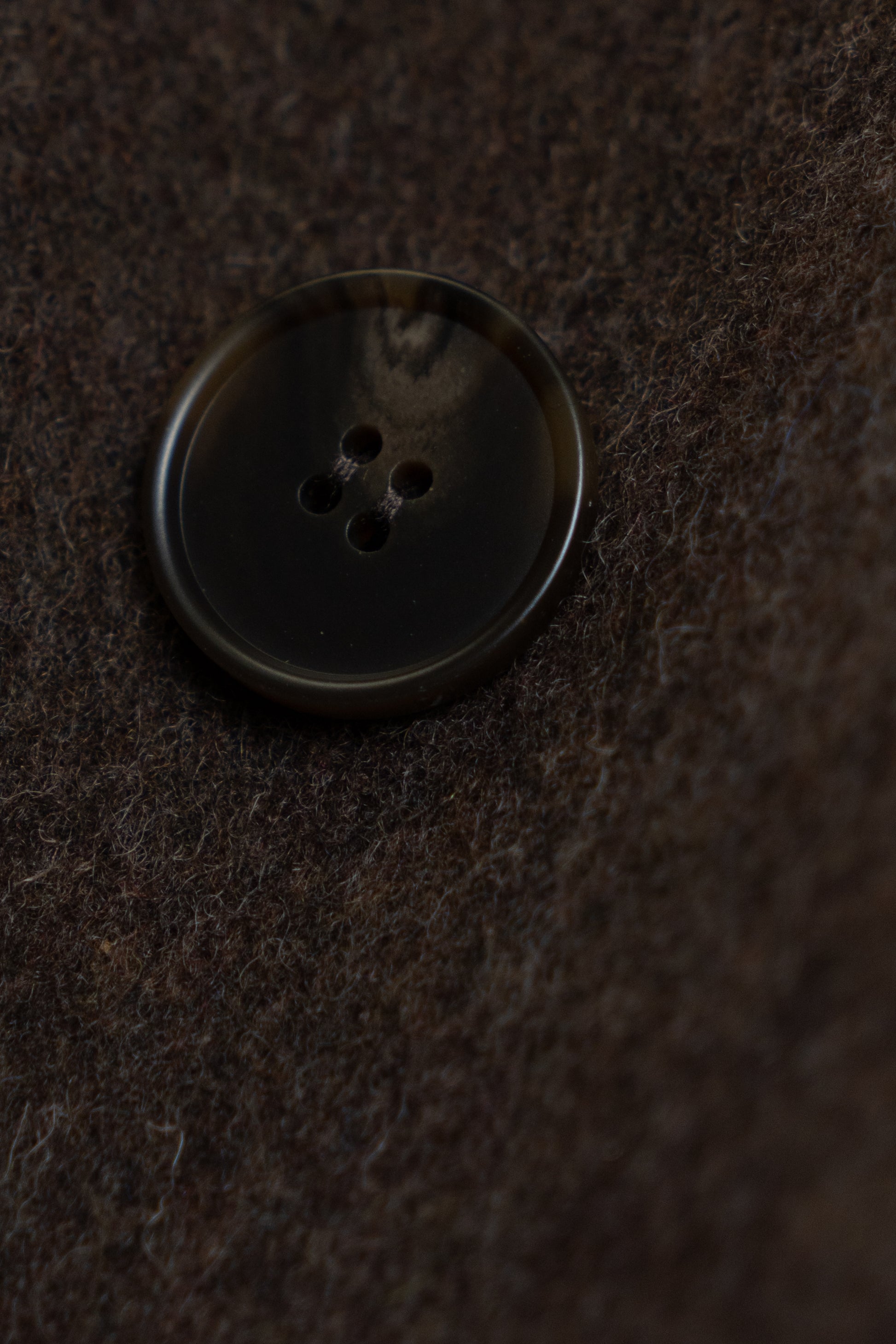 Brown Double-Breasted Wool Coat