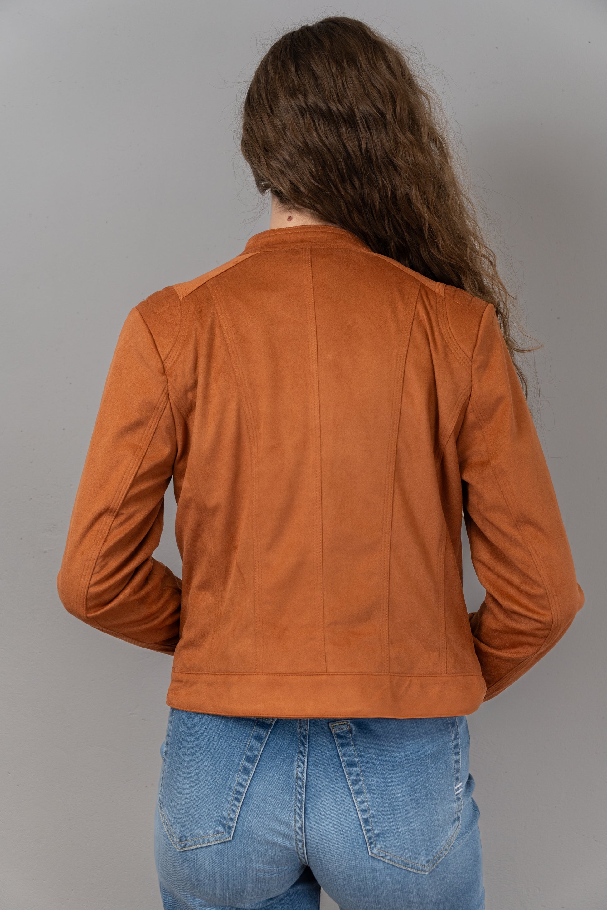 Tan Suede Moto Jacket