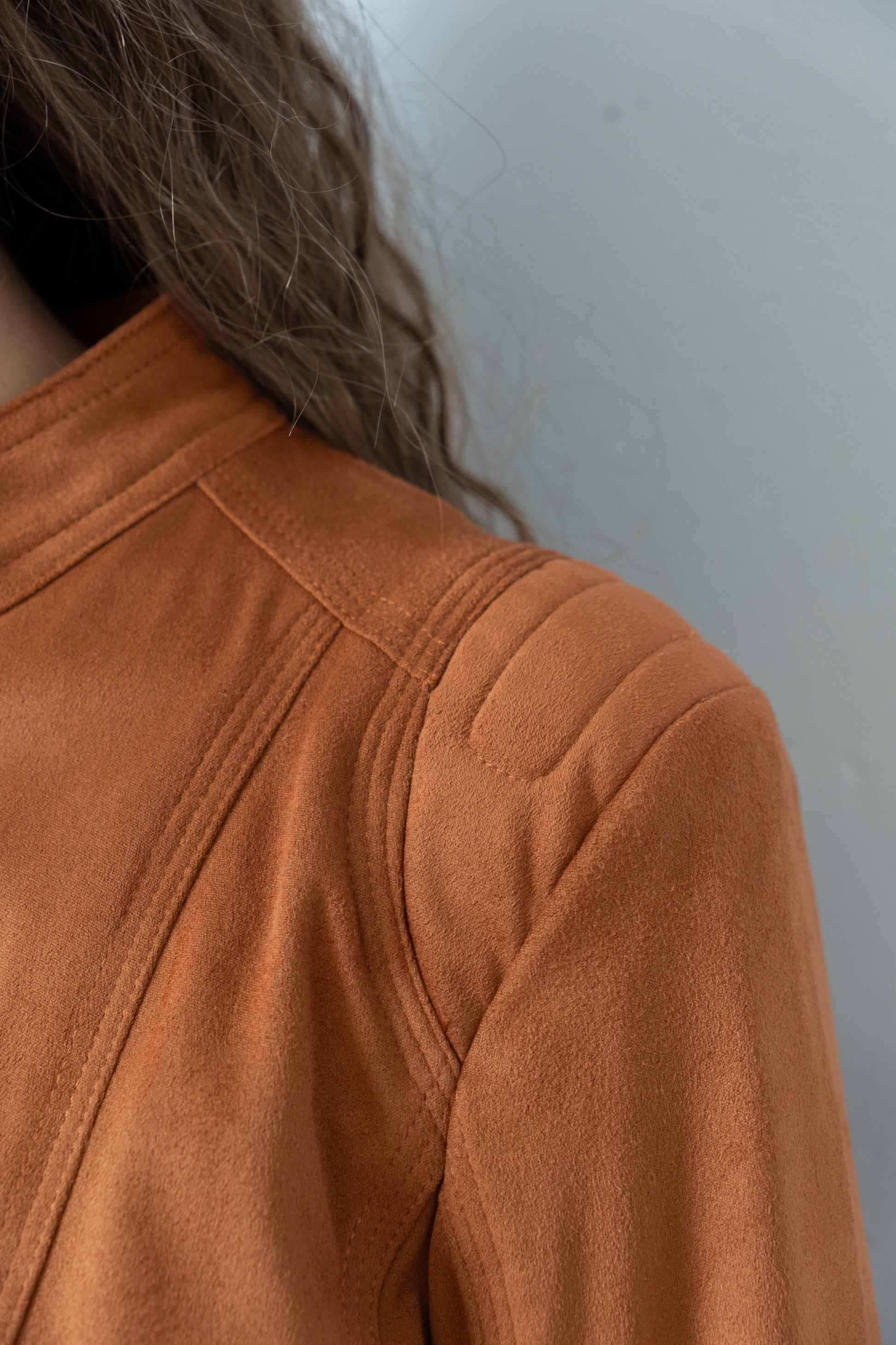 Tan Suede Moto Jacket