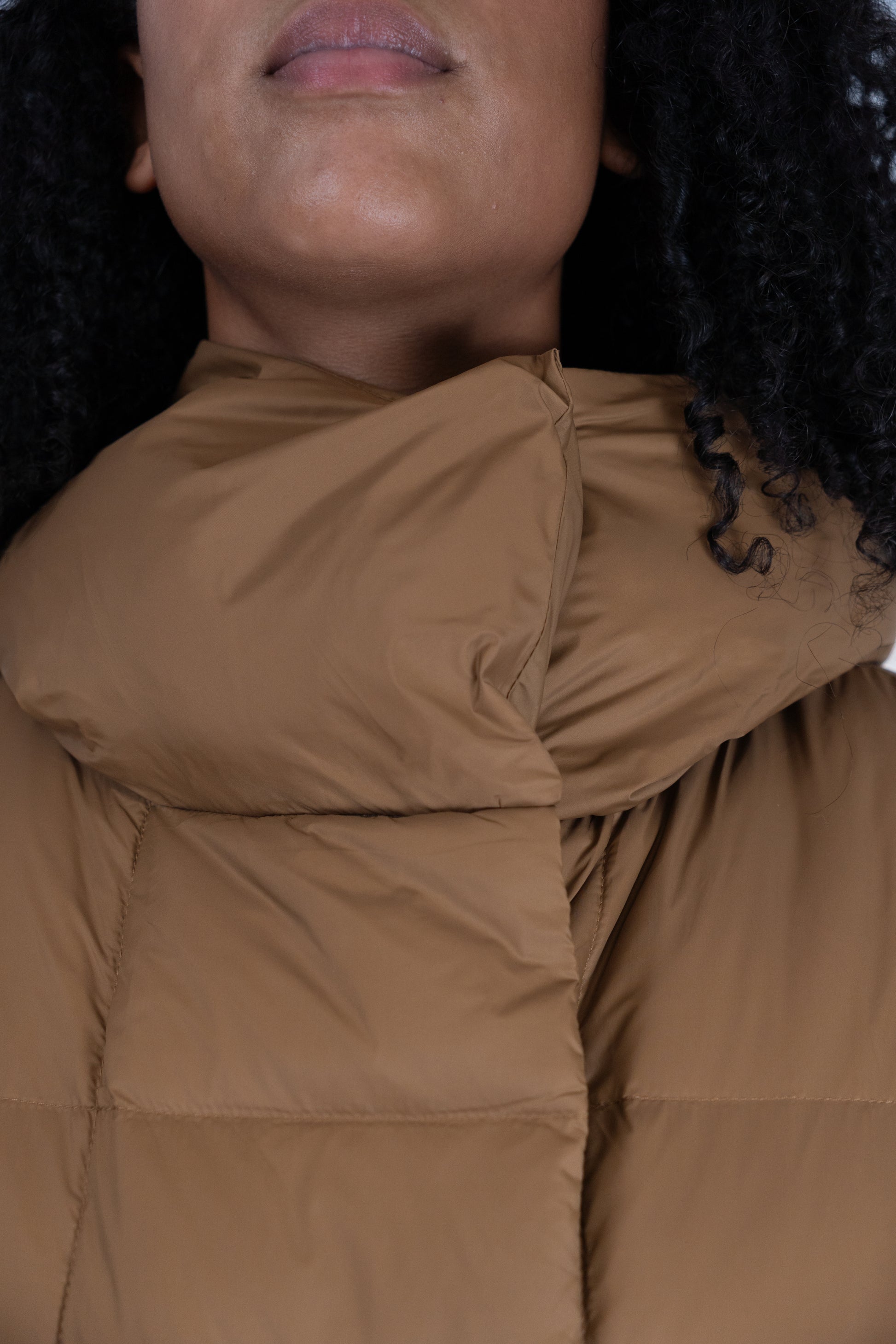 Front-Fastening Hooded Puffer Jacket