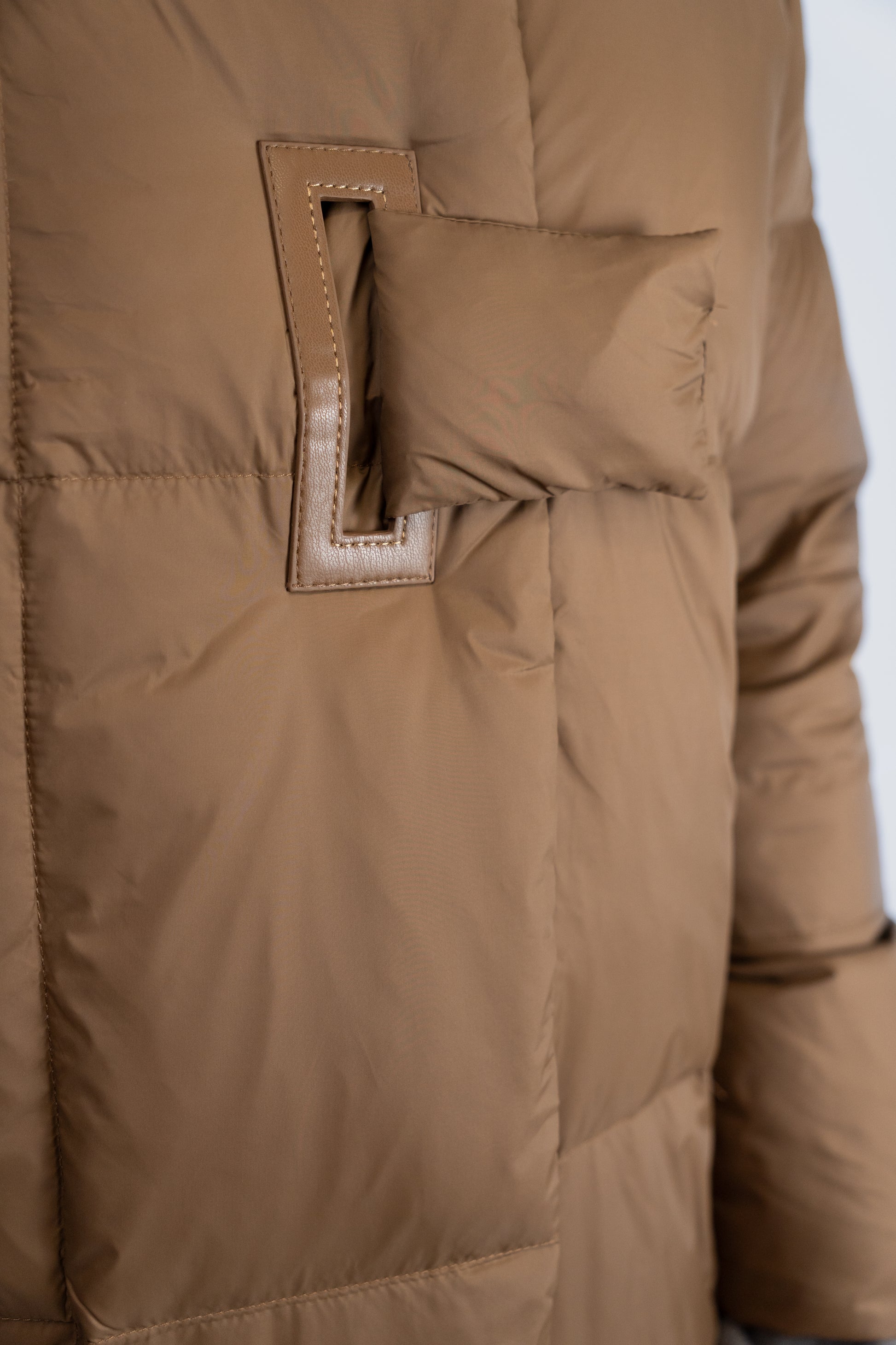 Front-Fastening Hooded Puffer Jacket