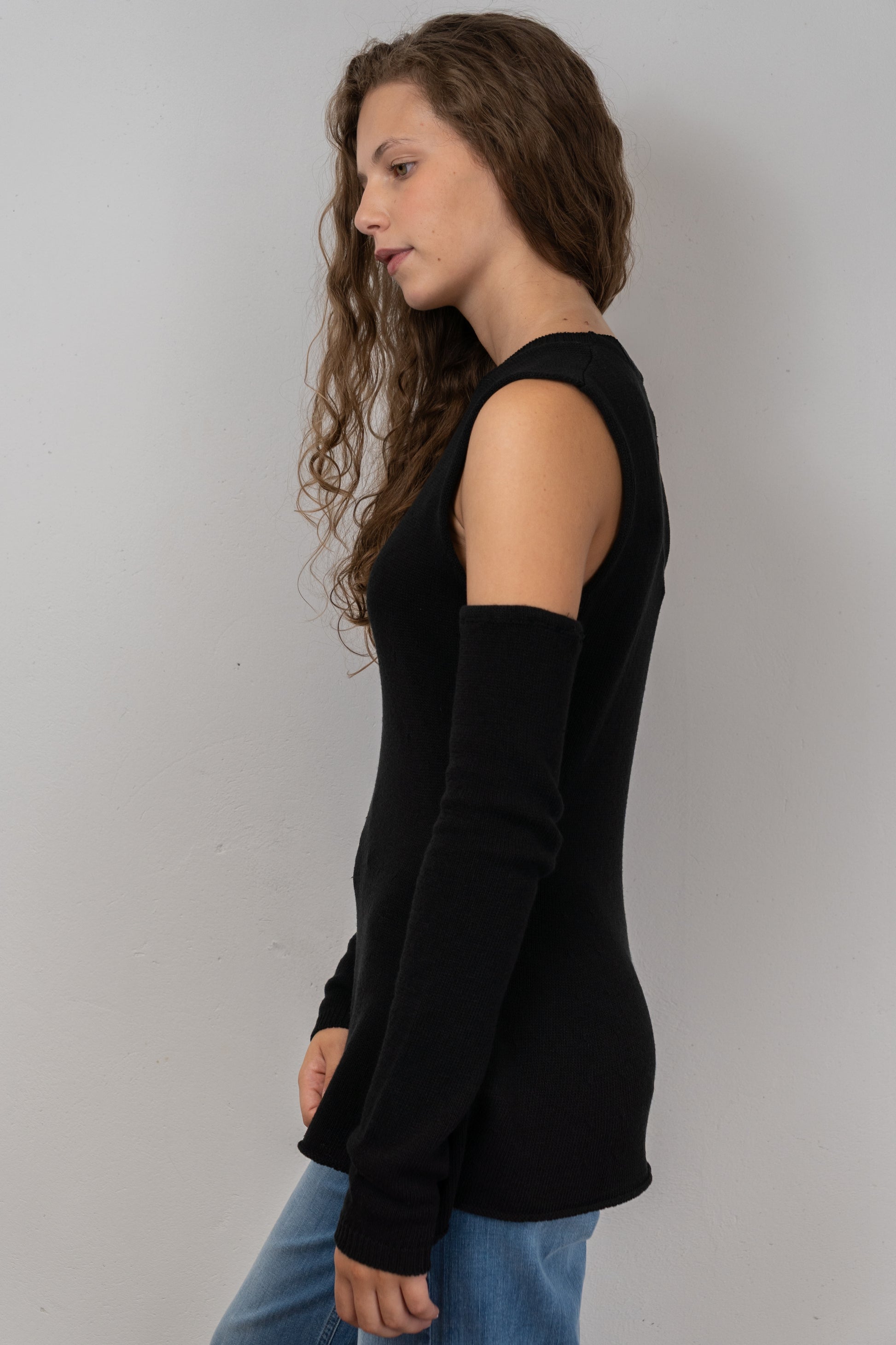 Black Knit with Detachable Arms