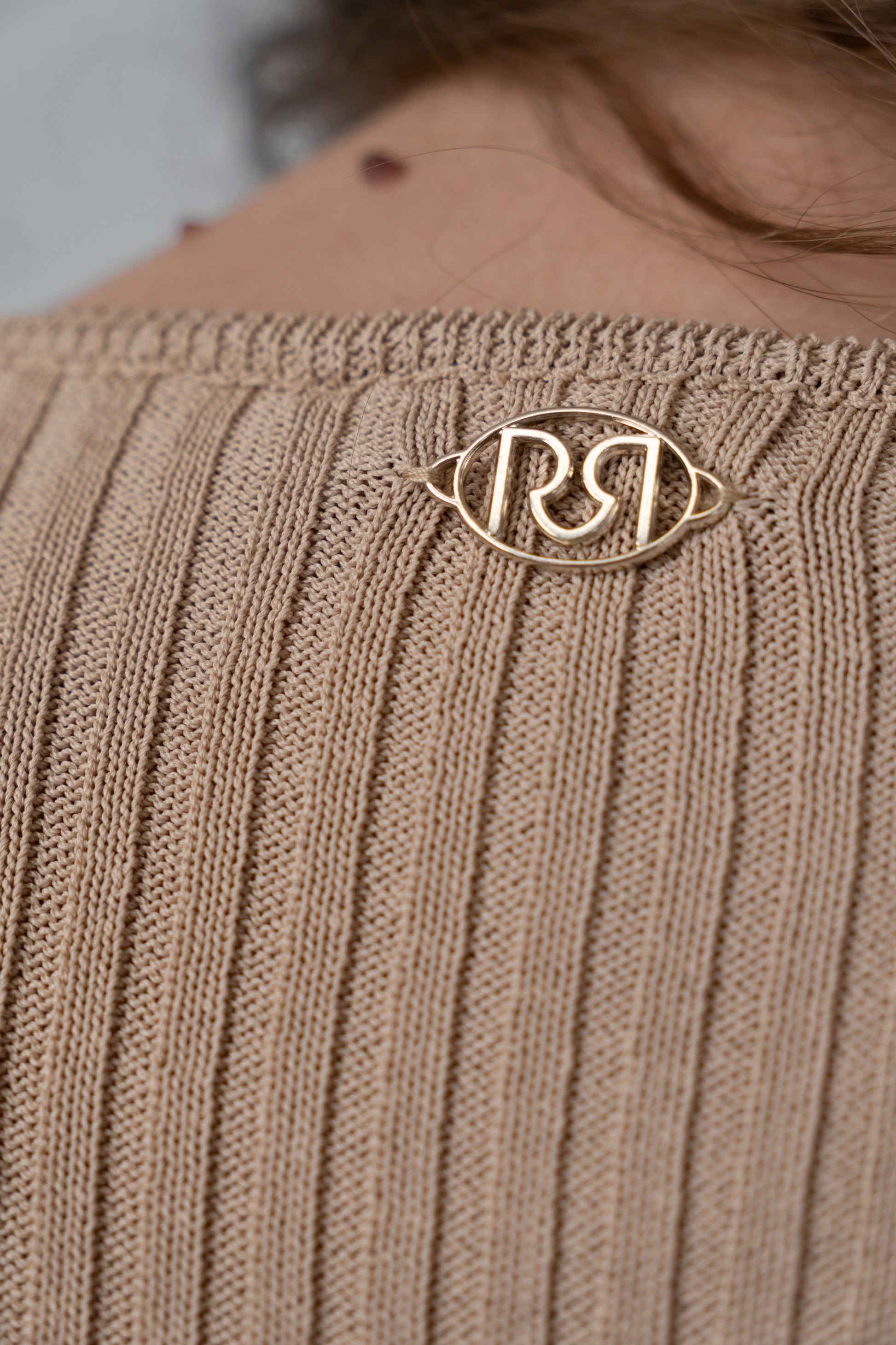 Button-Up Crew Neck Knit