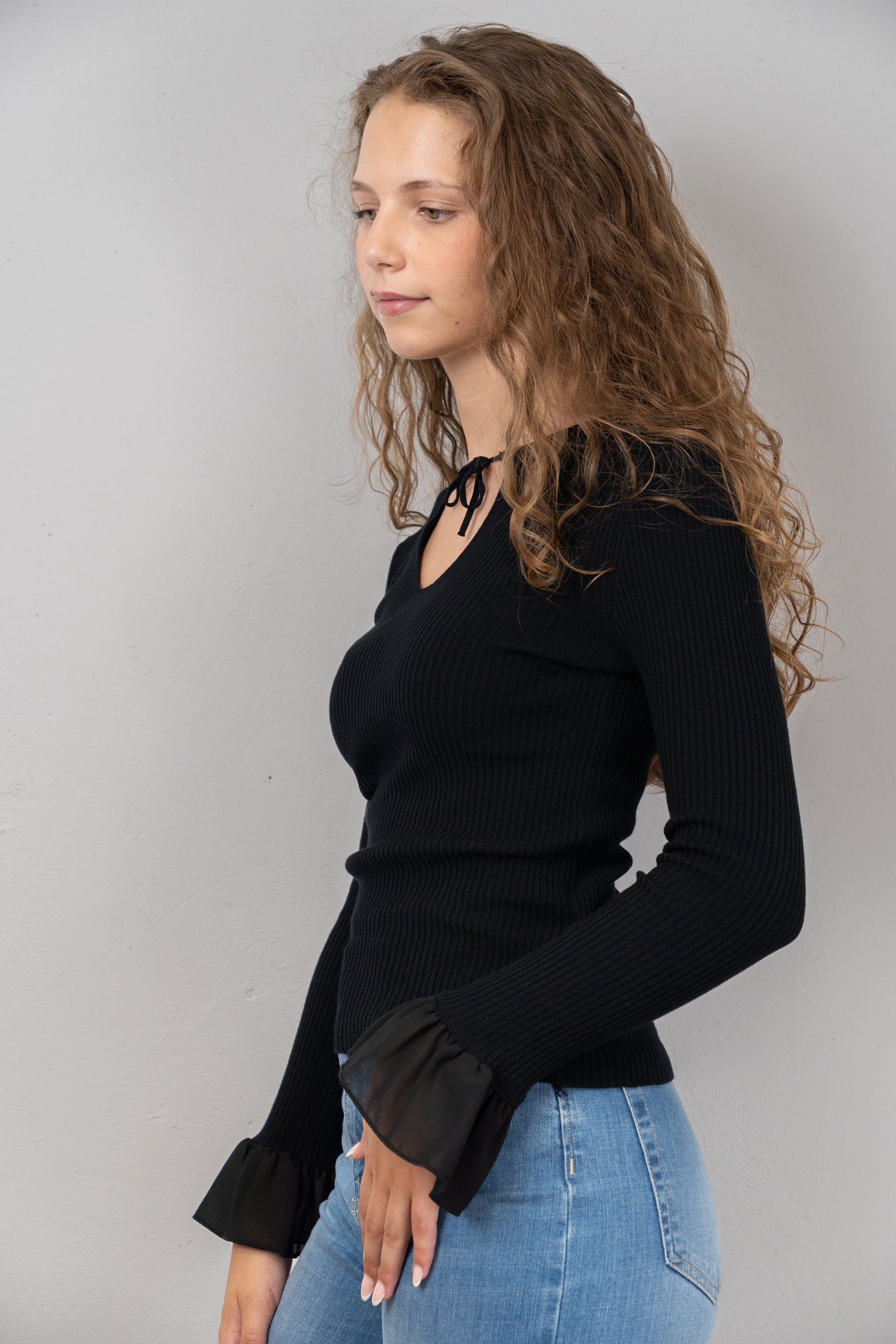 Black Cut-Out Knit