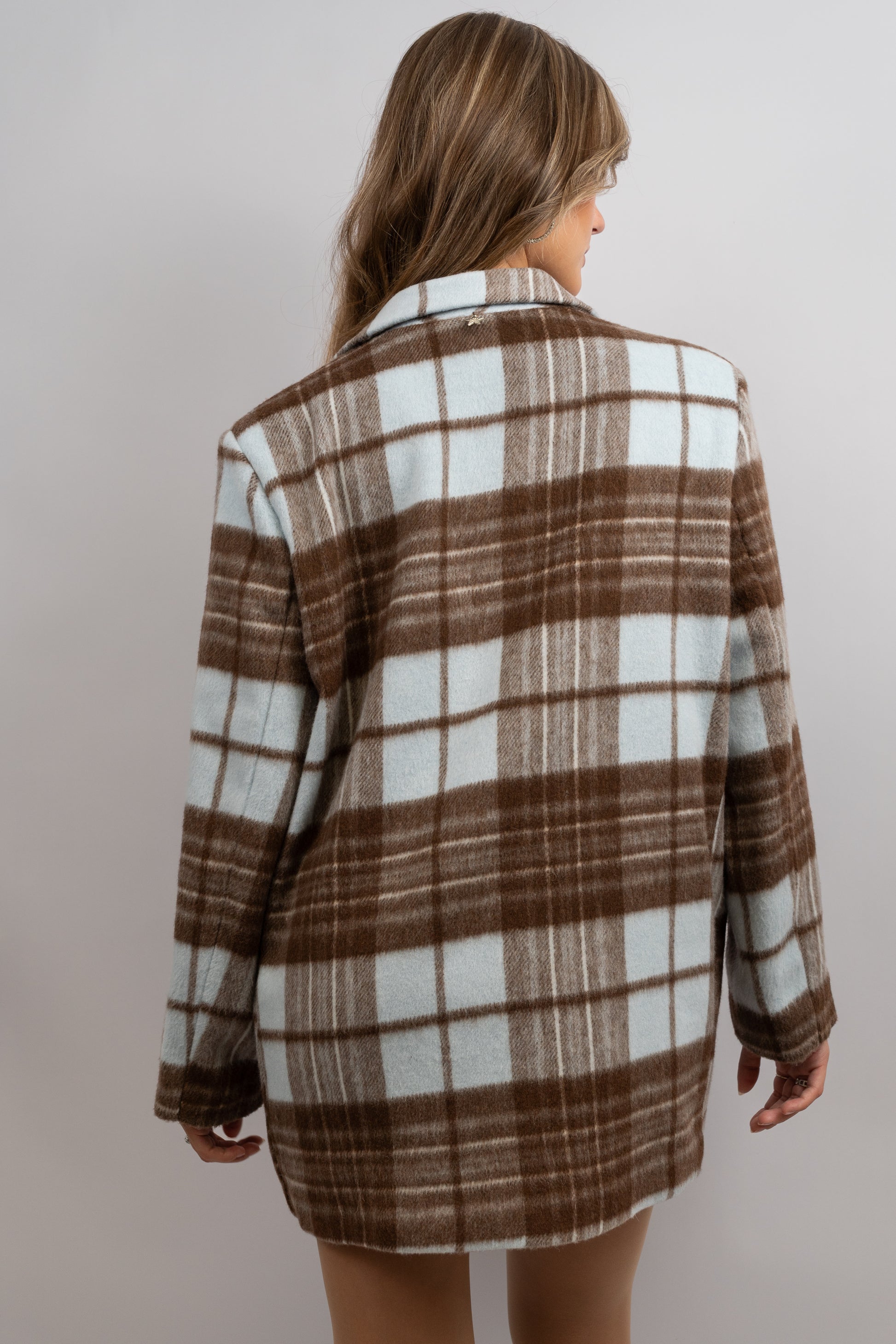 Checked Oversized Blazer