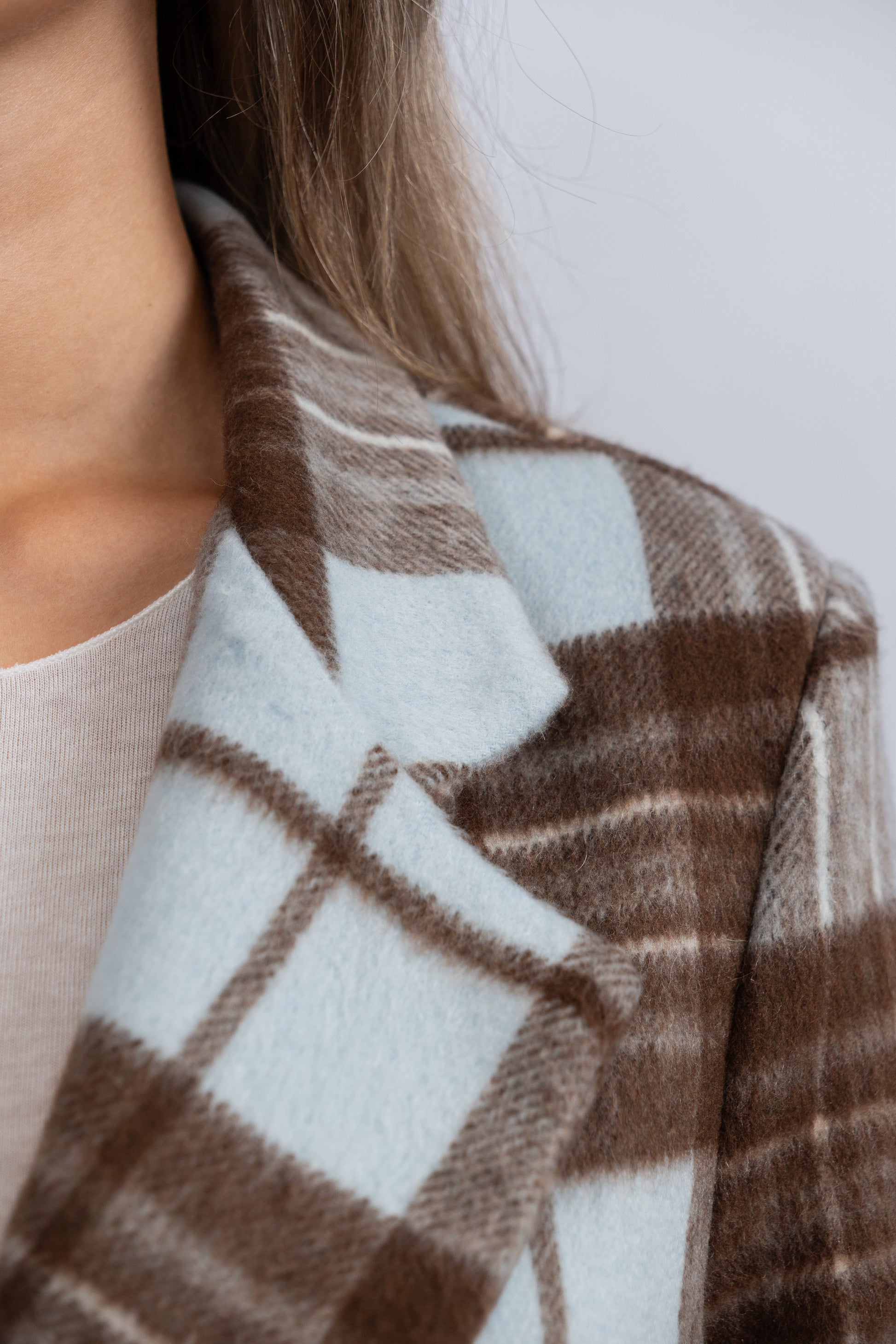 Checked Oversized Blazer