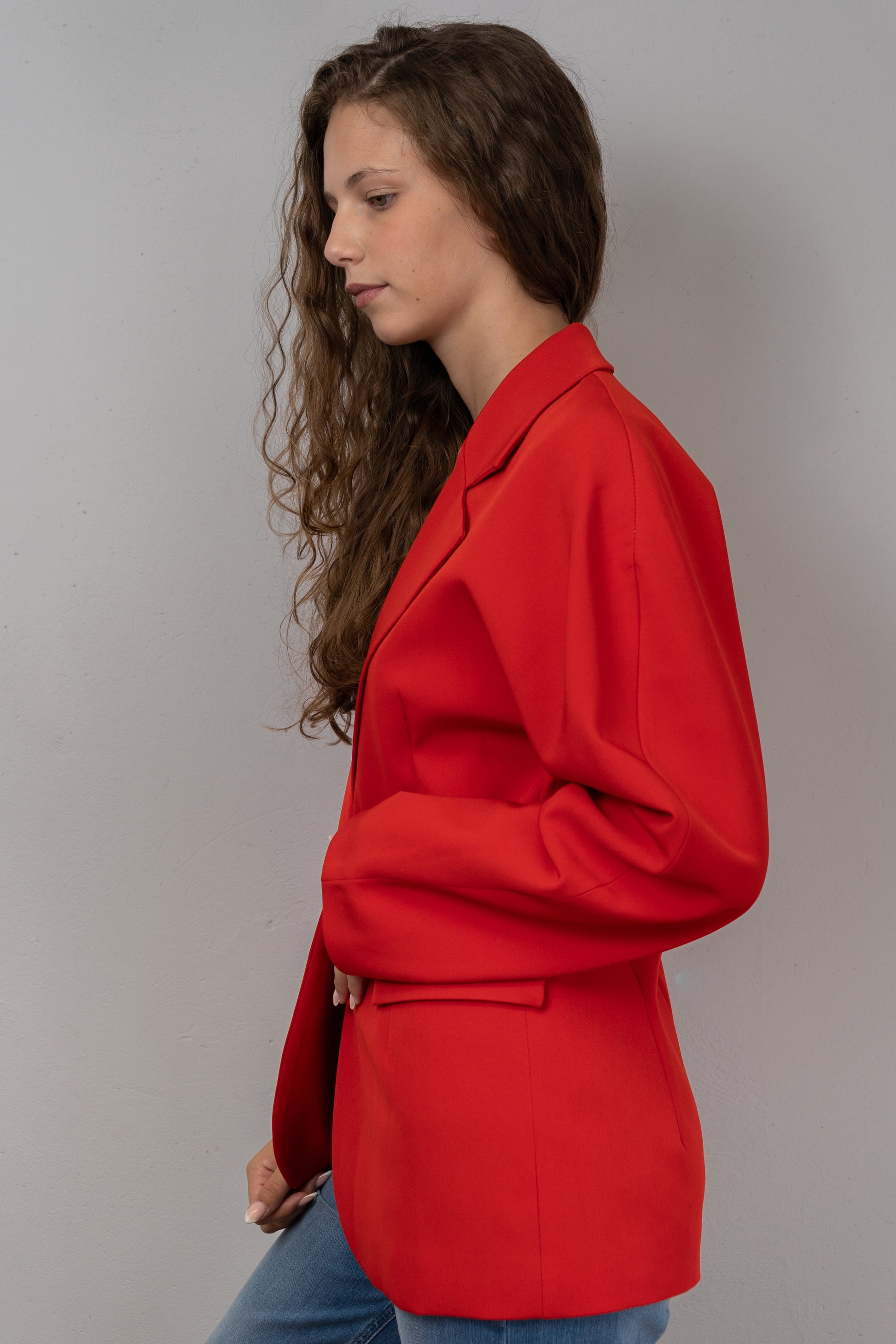 Red Oversized Blazer