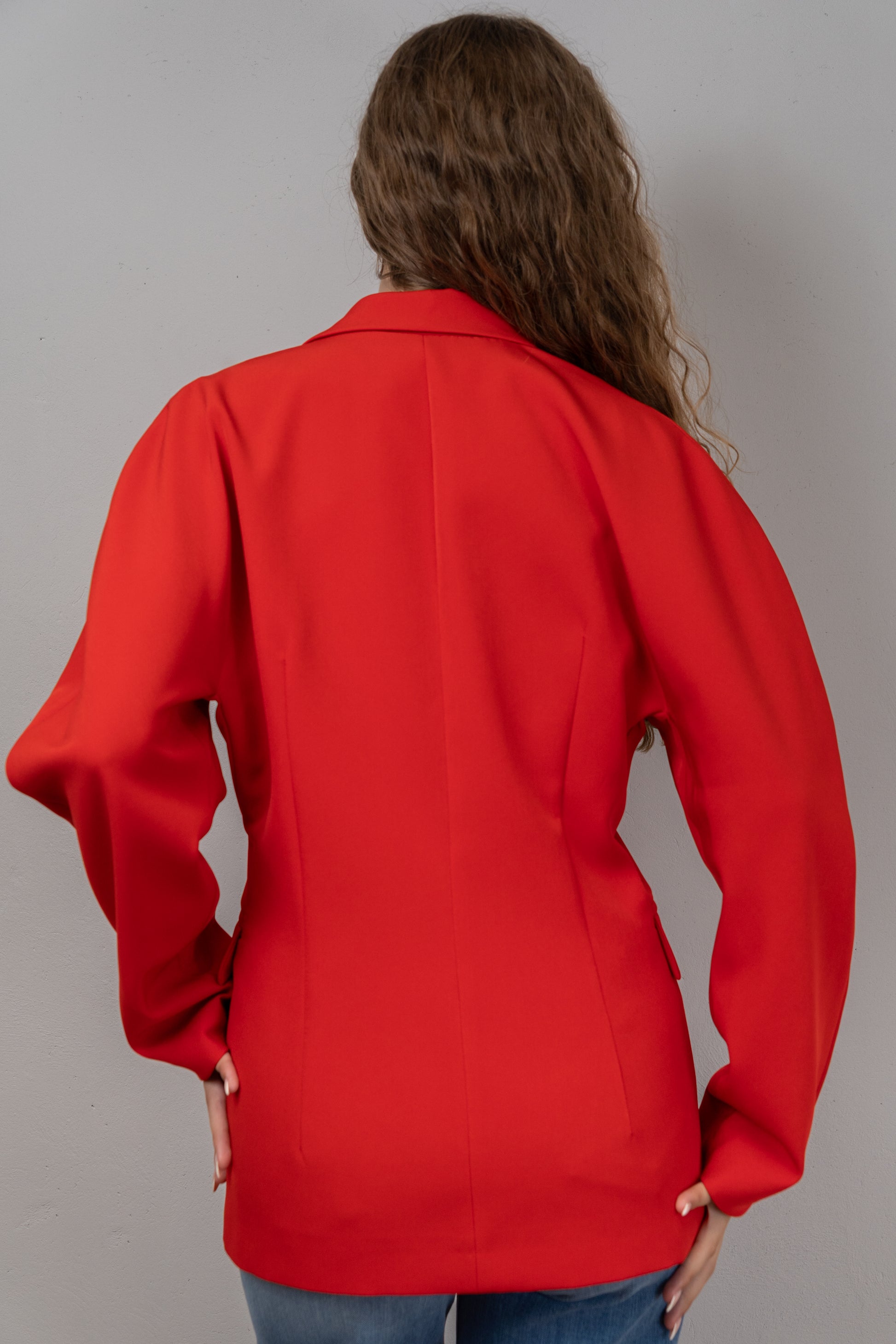 Red Oversized Blazer