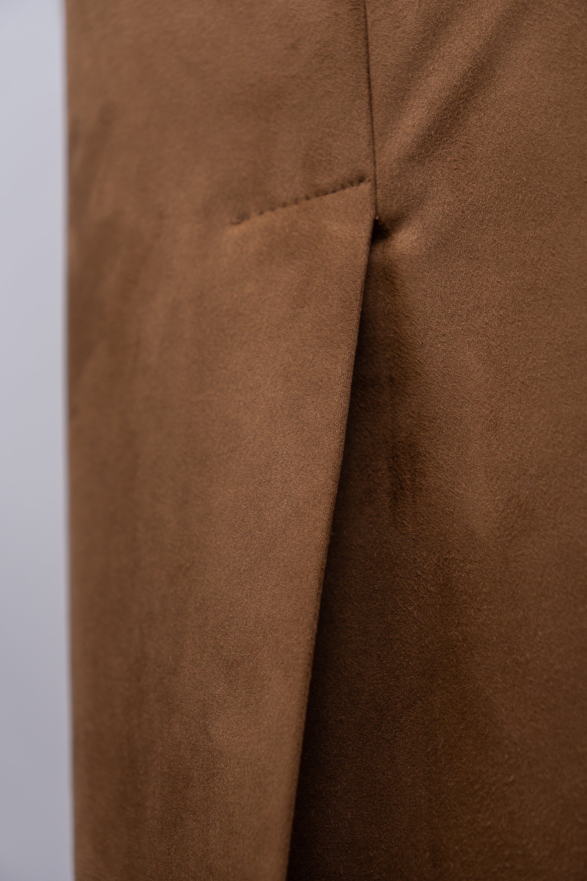 Faux Suede Midi Skirt