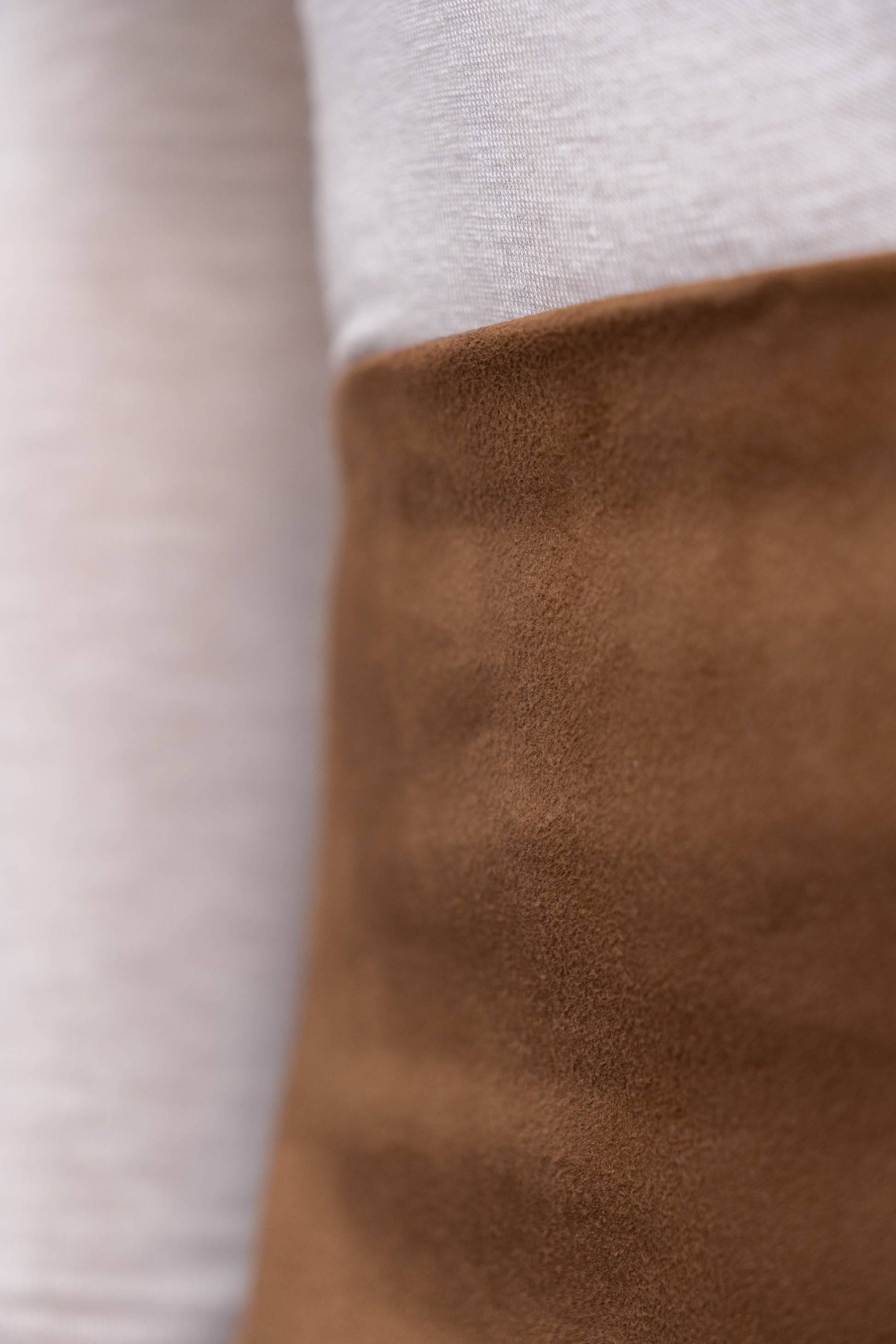 Faux Suede Midi Skirt