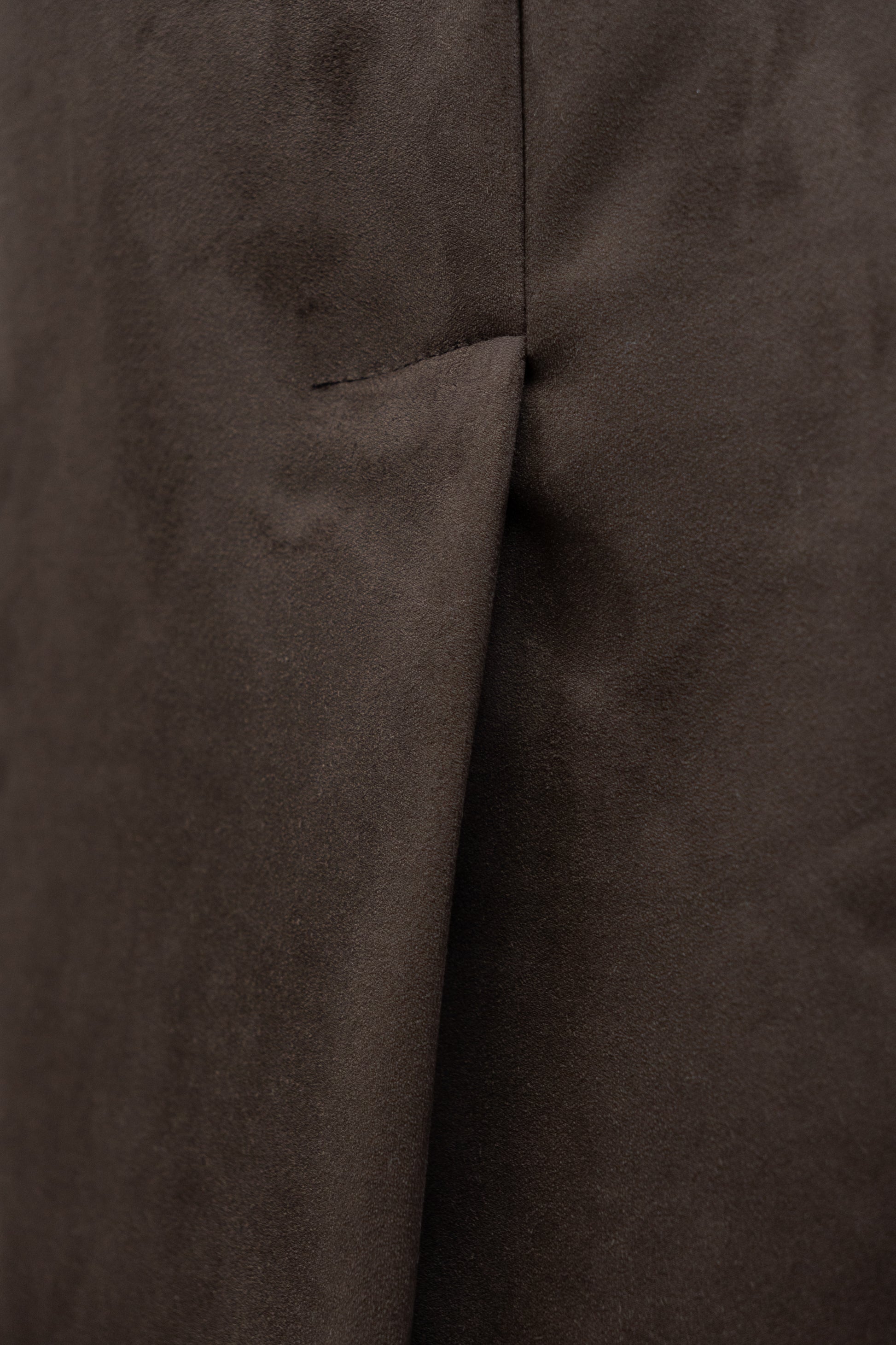 Faux Suede Midi Skirt