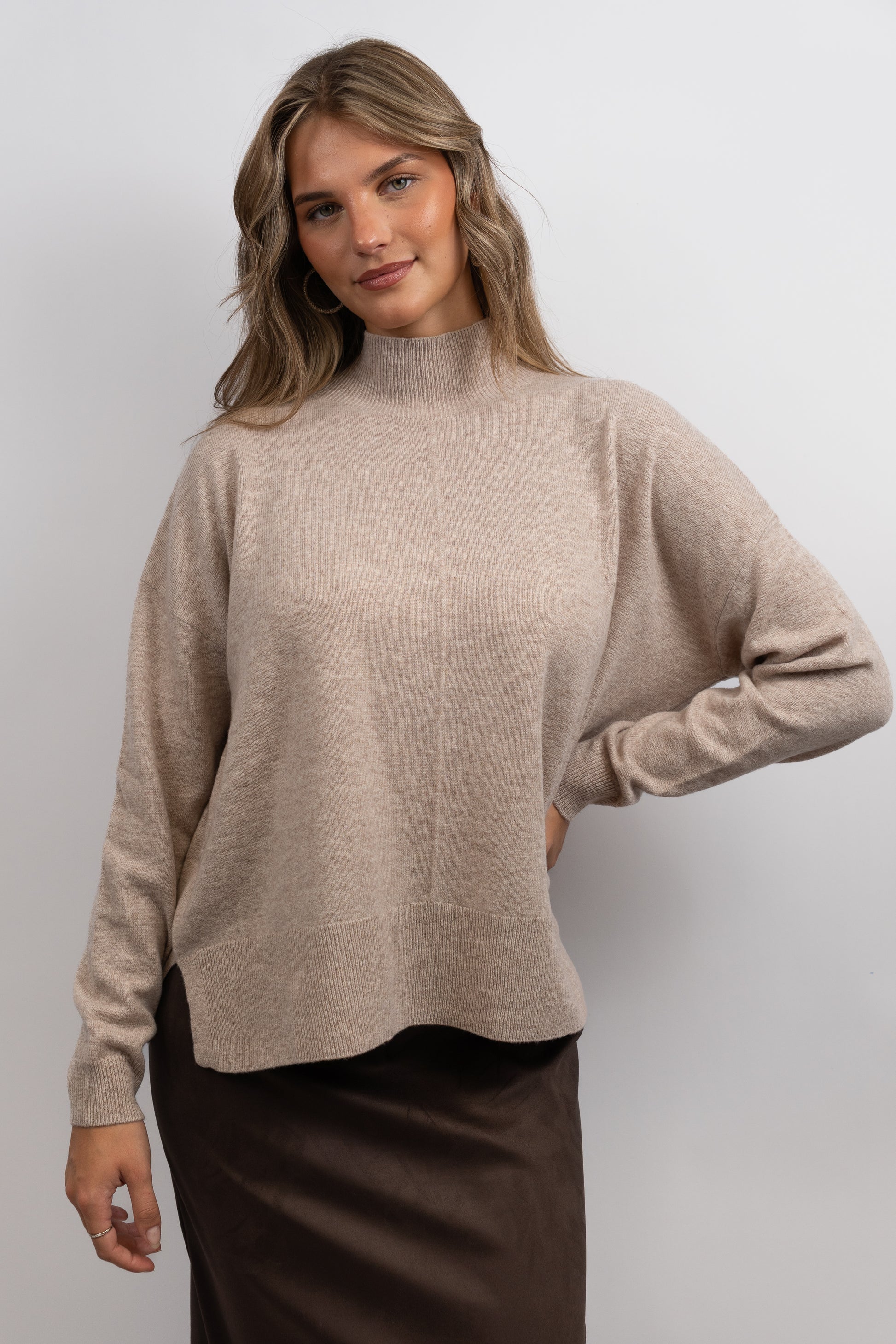 Soft Mock-Neck Knit