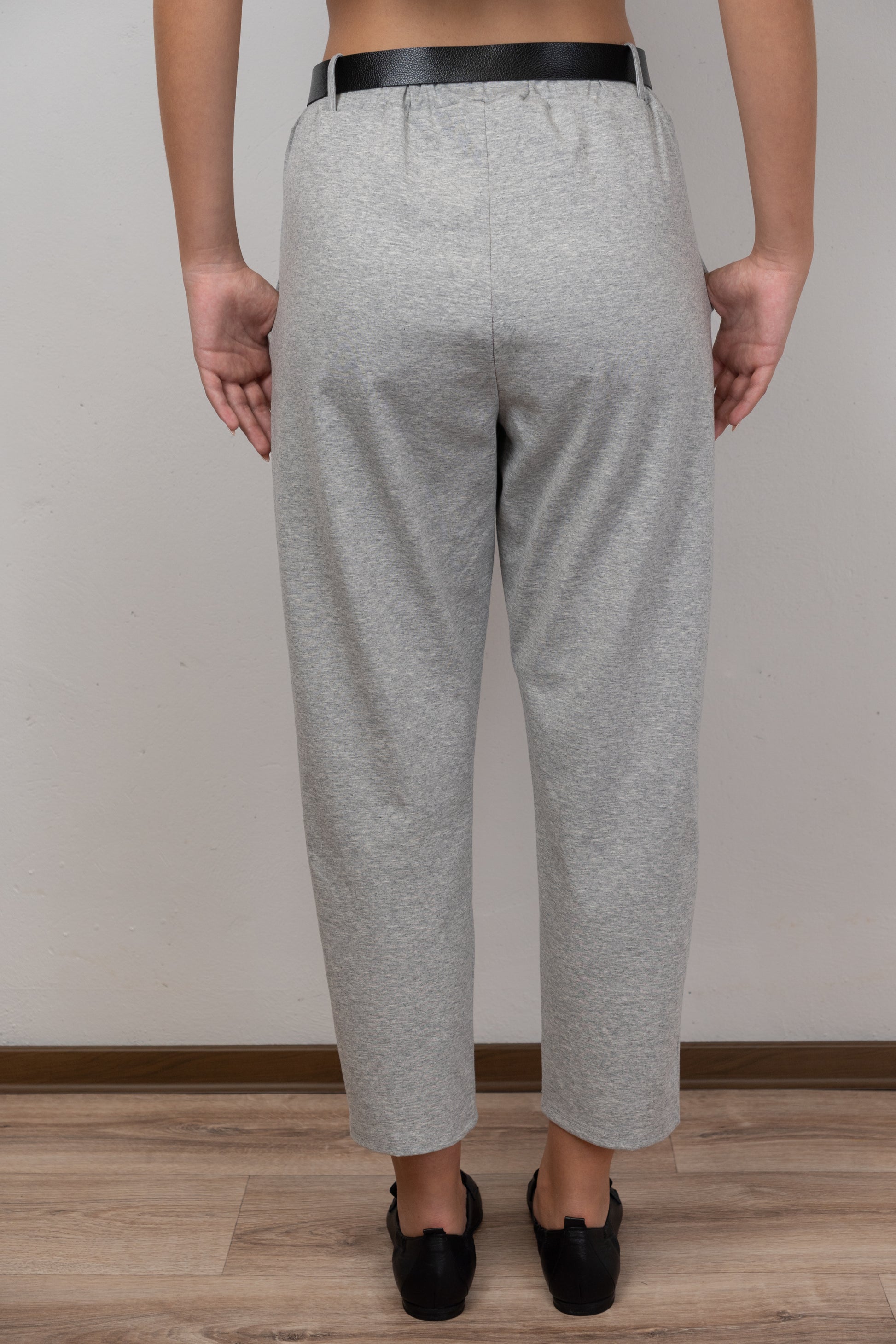 Grey Straight-Leg Trousers