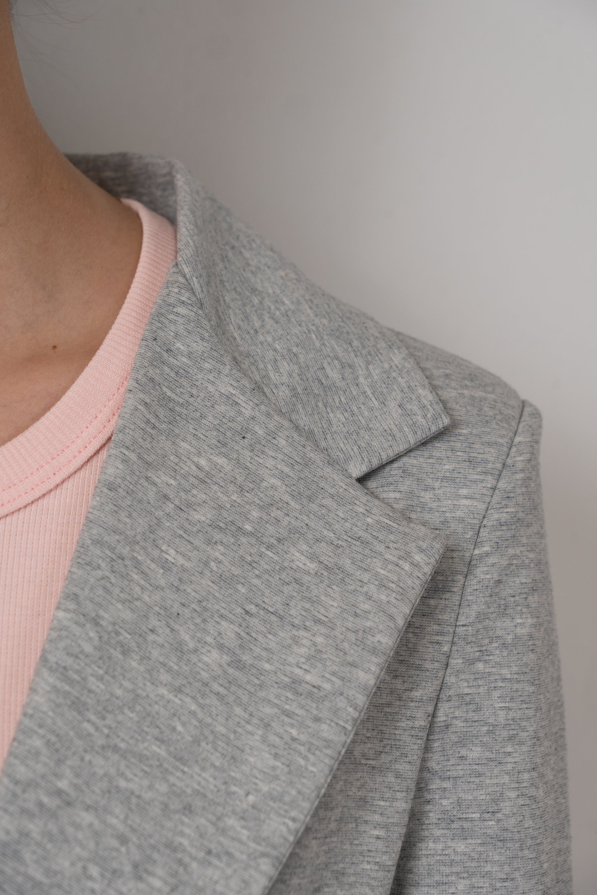 Light Grey Two-Button Blazer