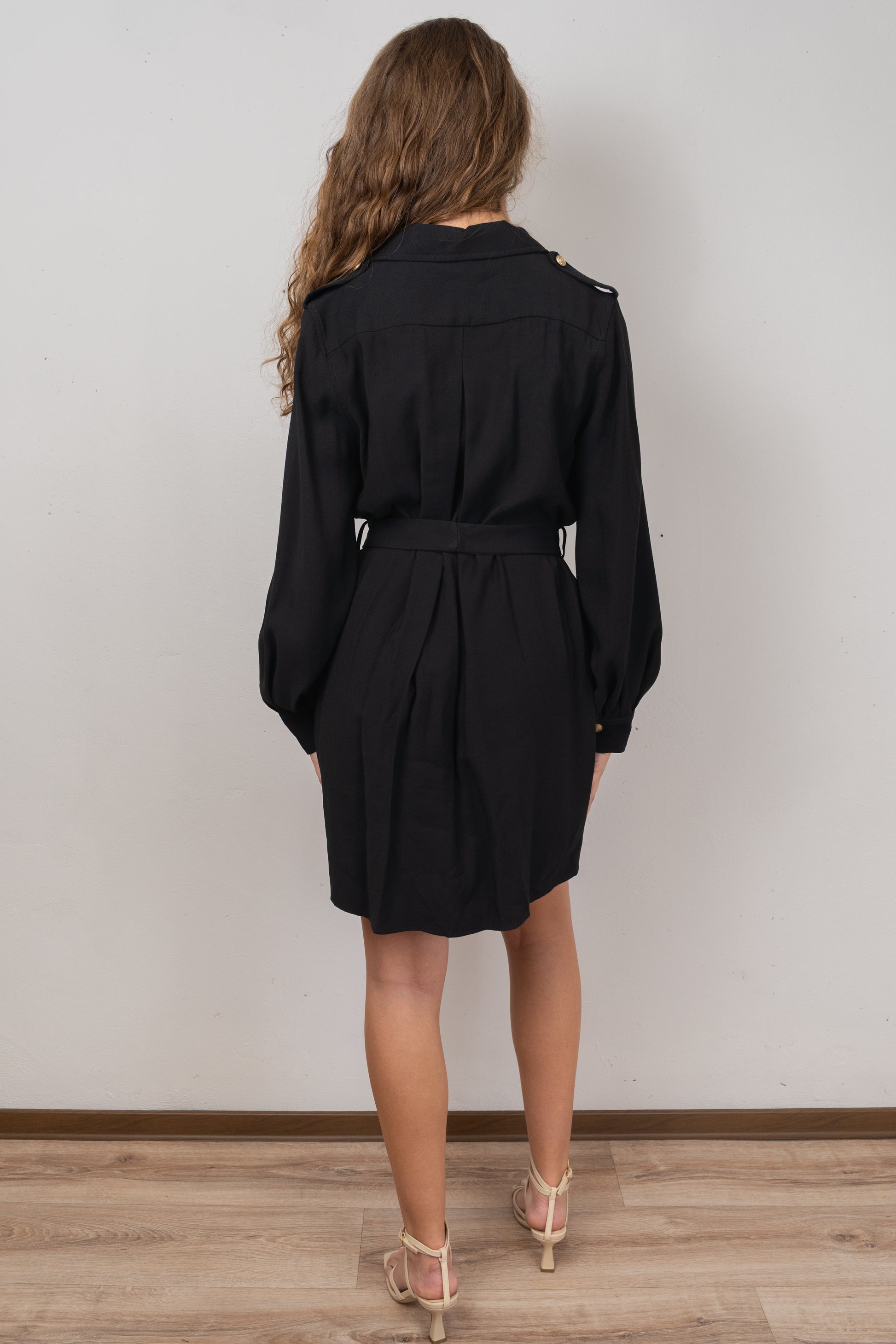 Black Mini Shirt Dress