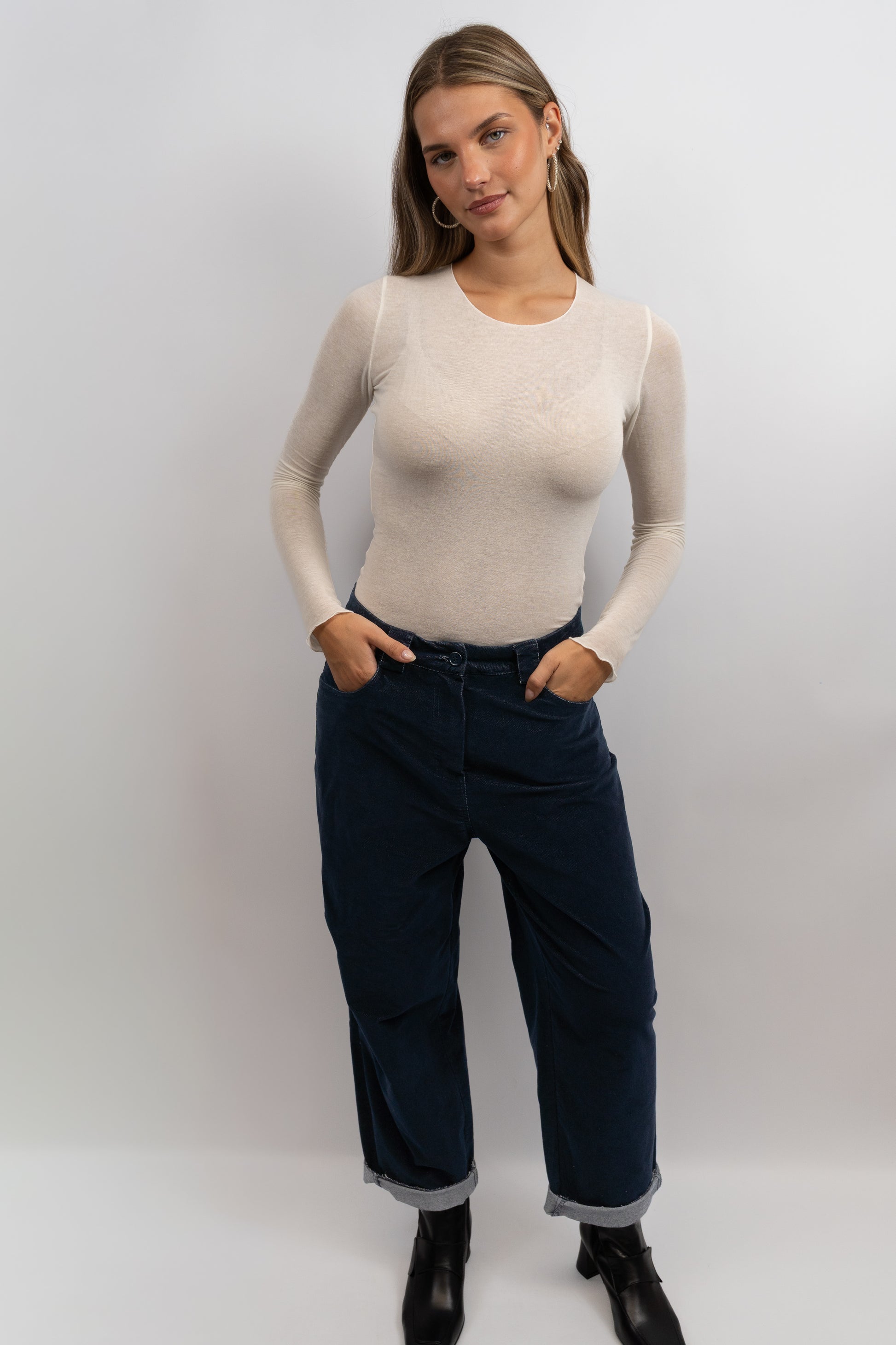 Corduroy Wide-Leg Trousers