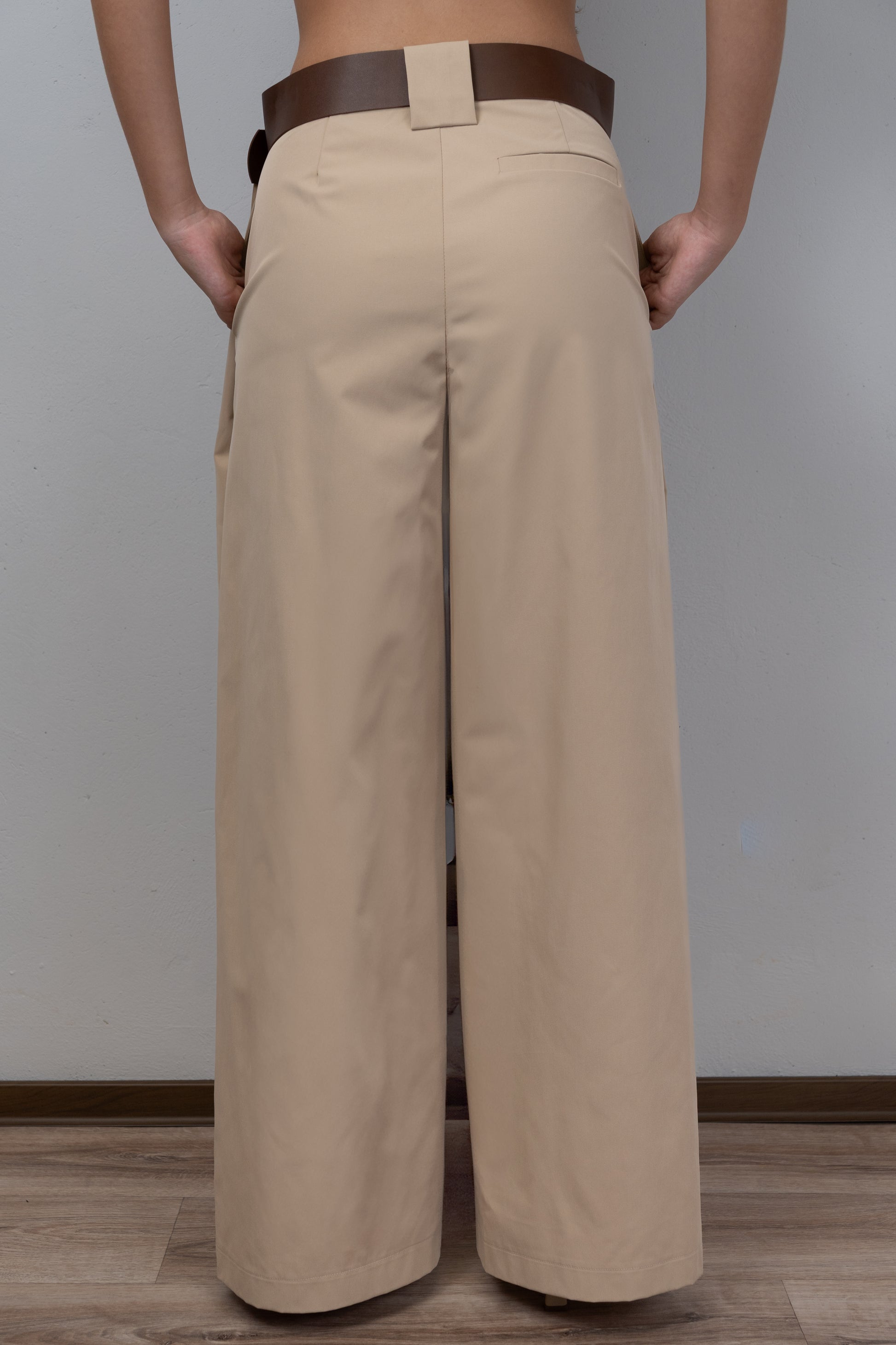Wide-Legged Trousers with Belt