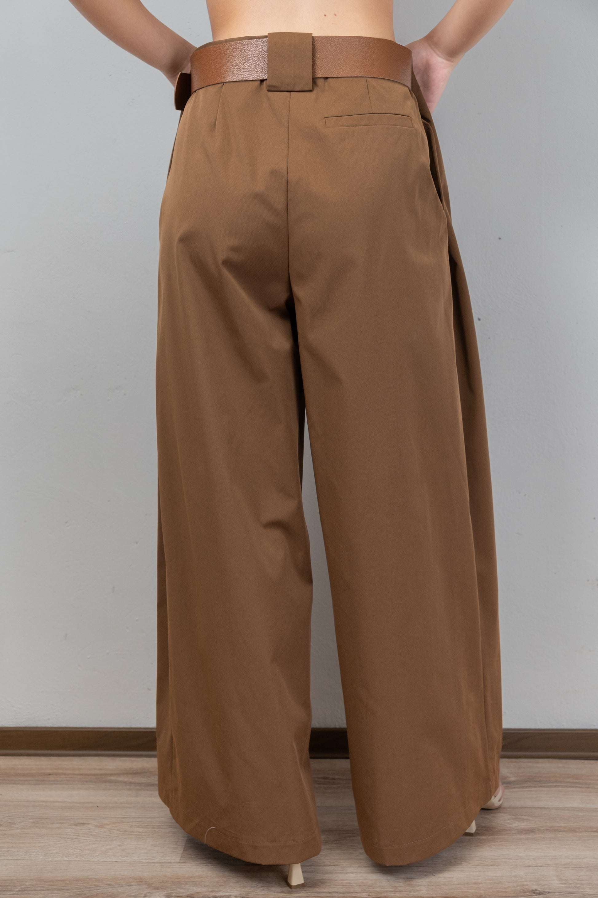 Wide-Legged Trousers with Belt