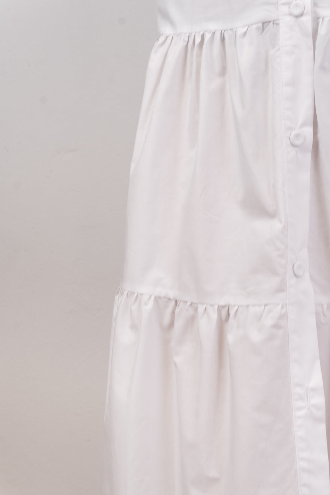 White Off-the-Shoulders Maxi Shirt Dress