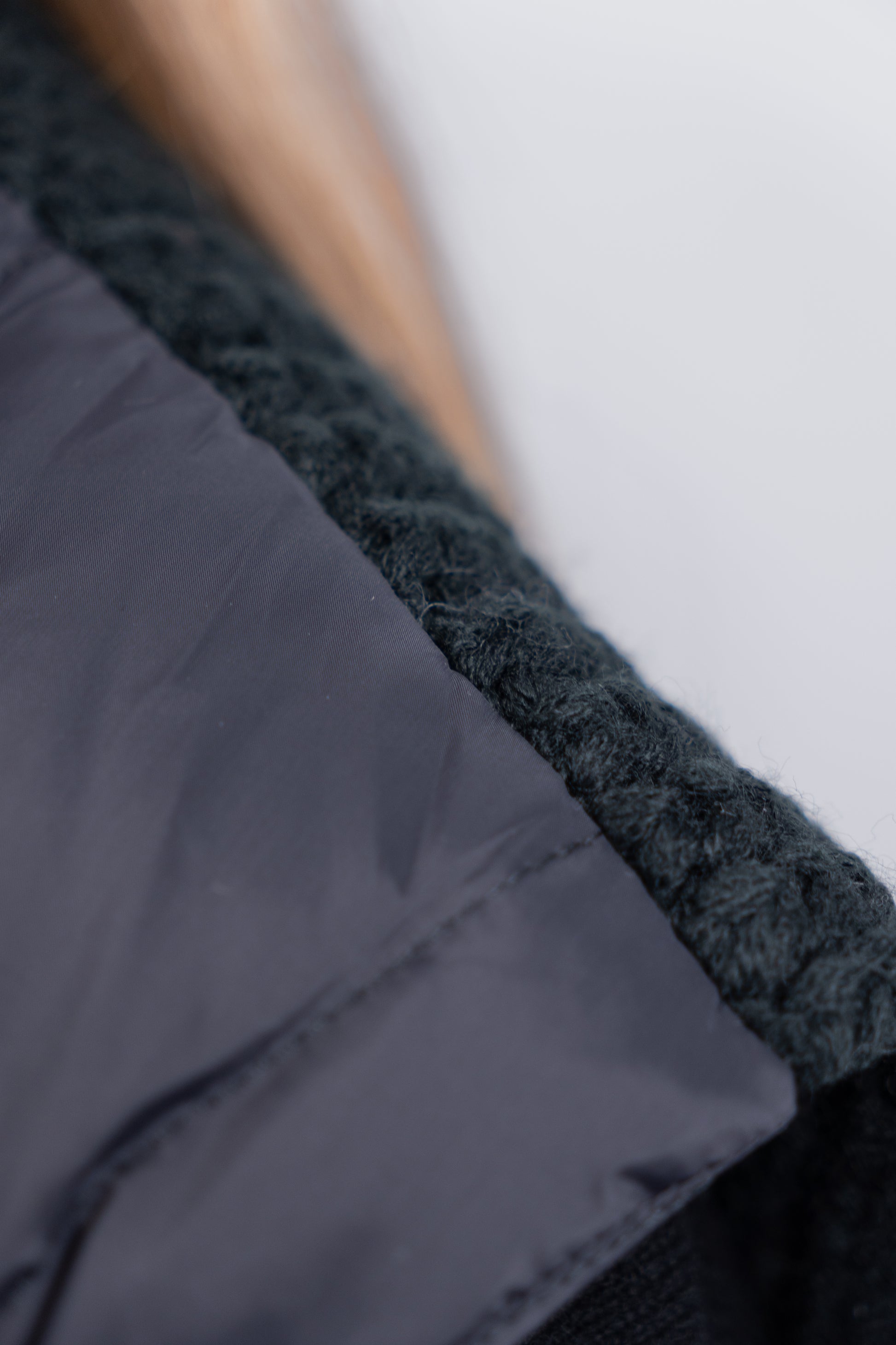 Quilted Knit-Back Belted Vest