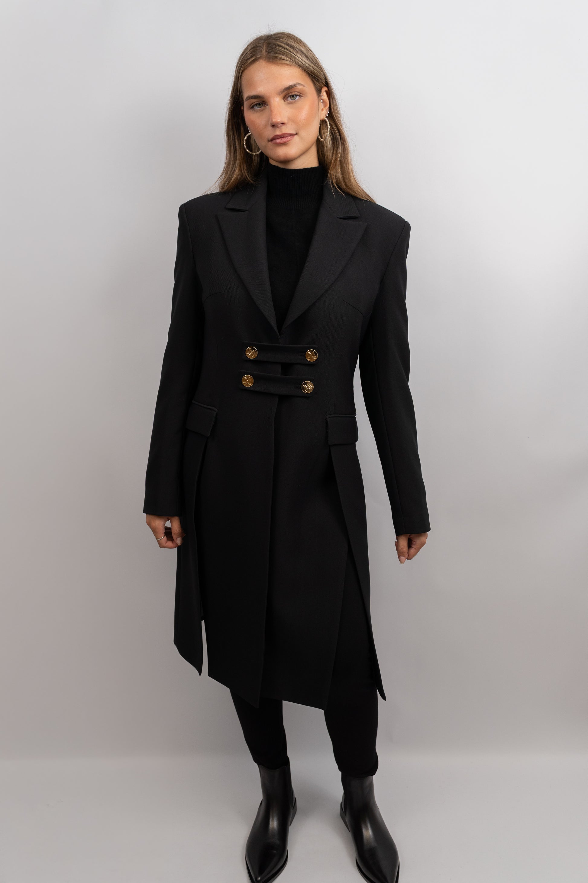 Double-Breasted Structured Coat