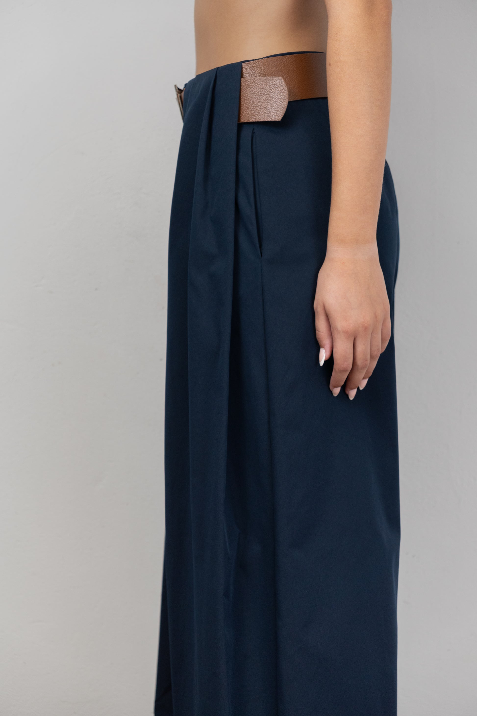 Wide-Legged Trousers with Belt