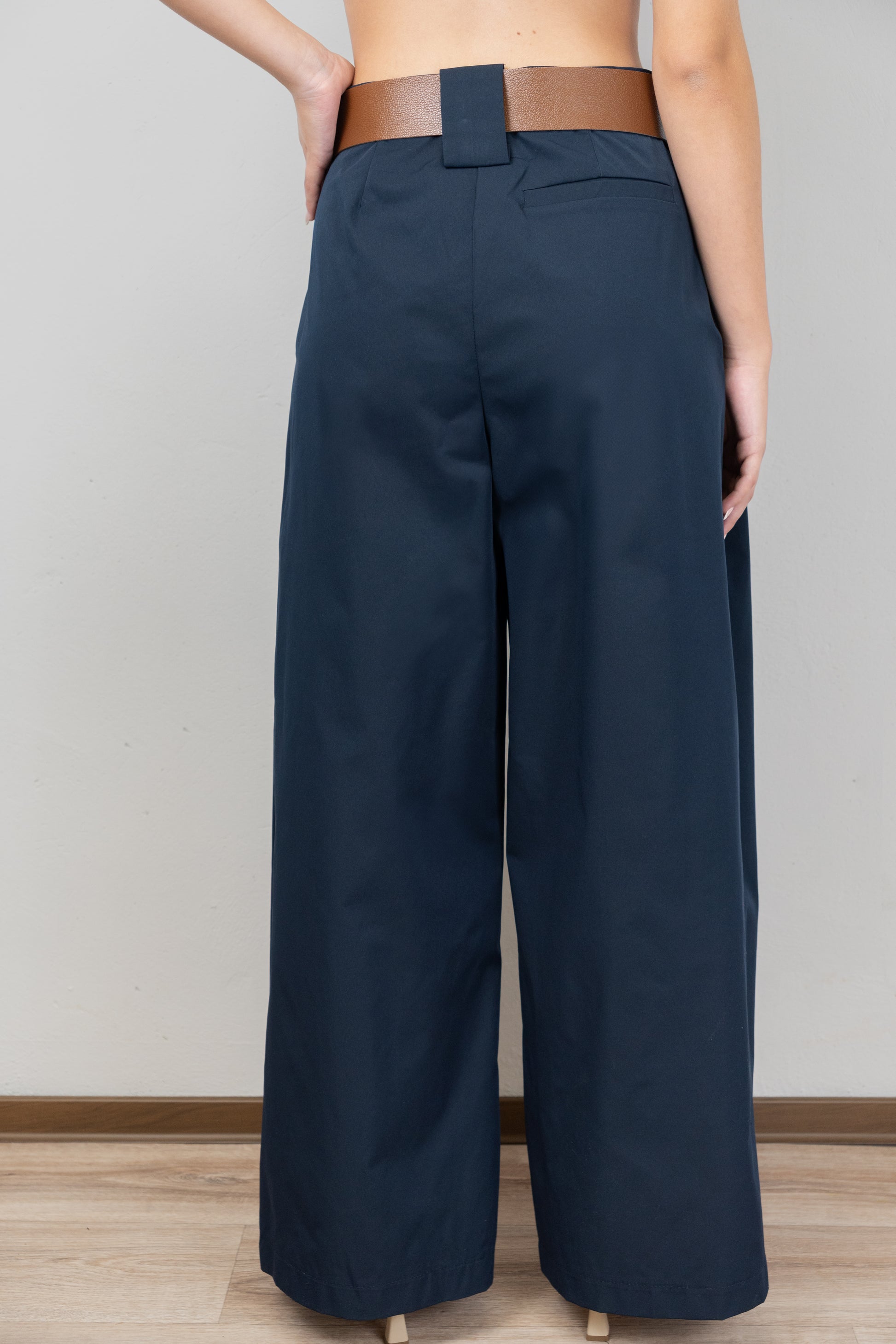 Wide-Legged Trousers with Belt