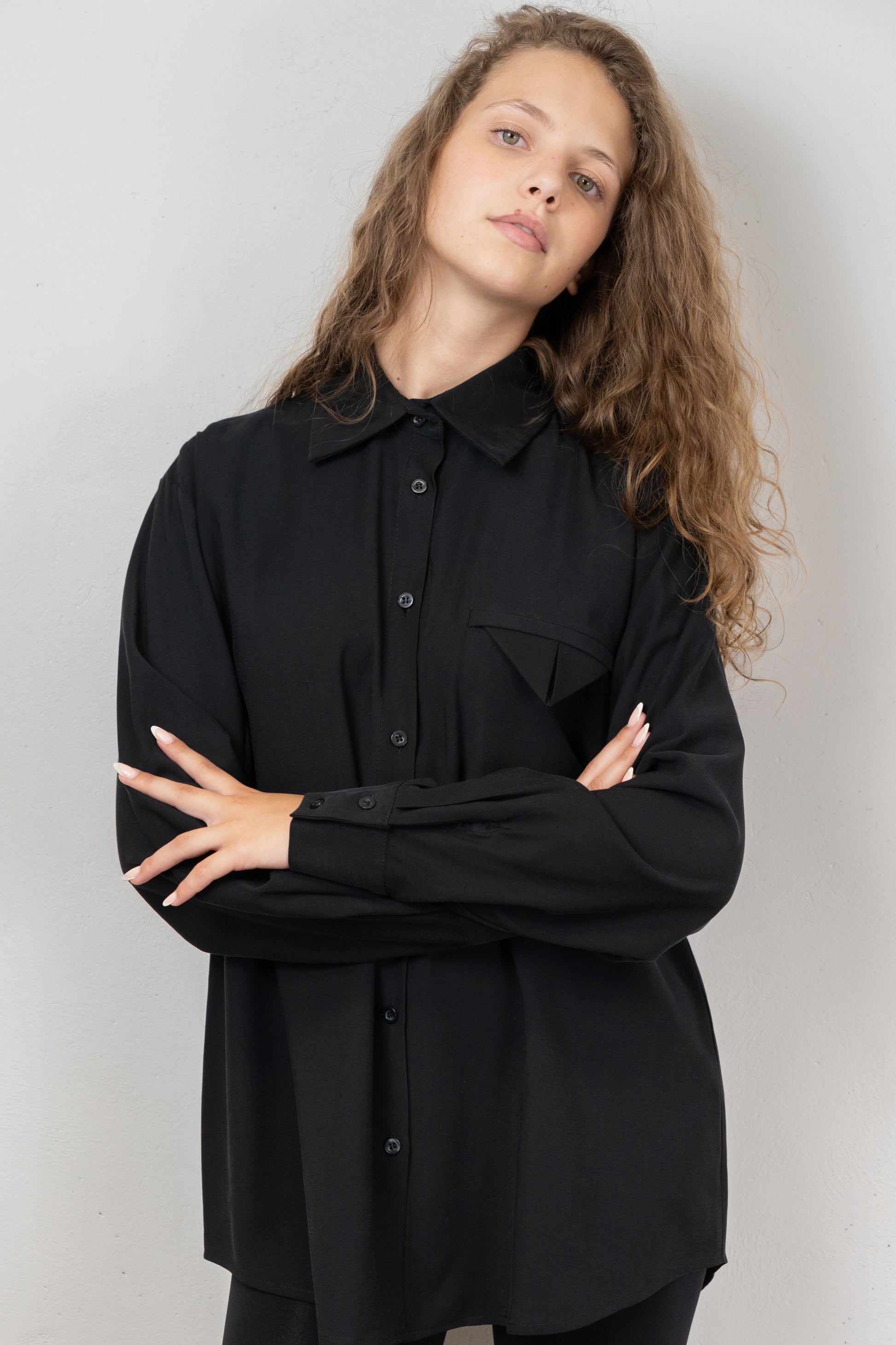 Oversized Button-Down Shirt