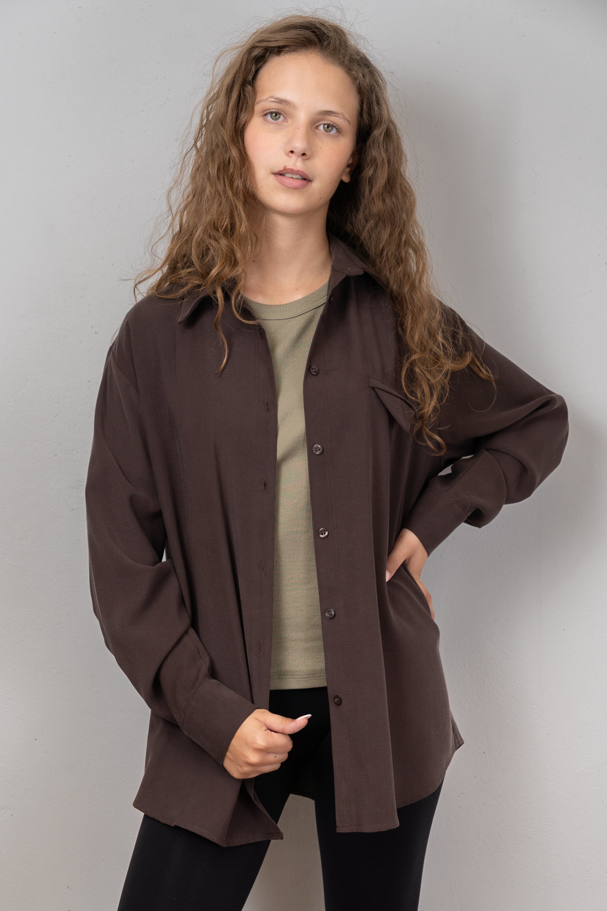 Oversized Button-Down Shirt