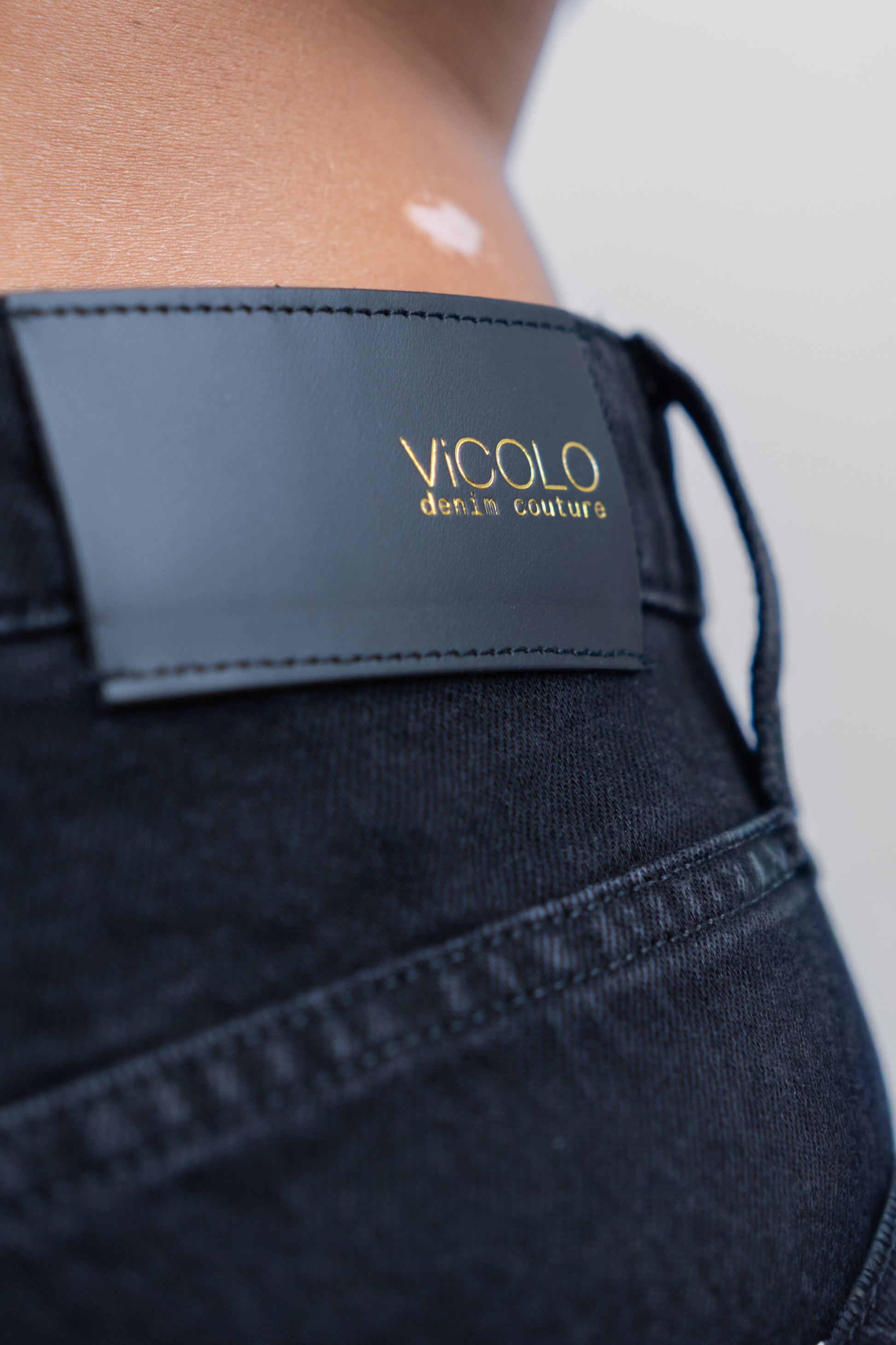 High-Rise Faded Jeans
