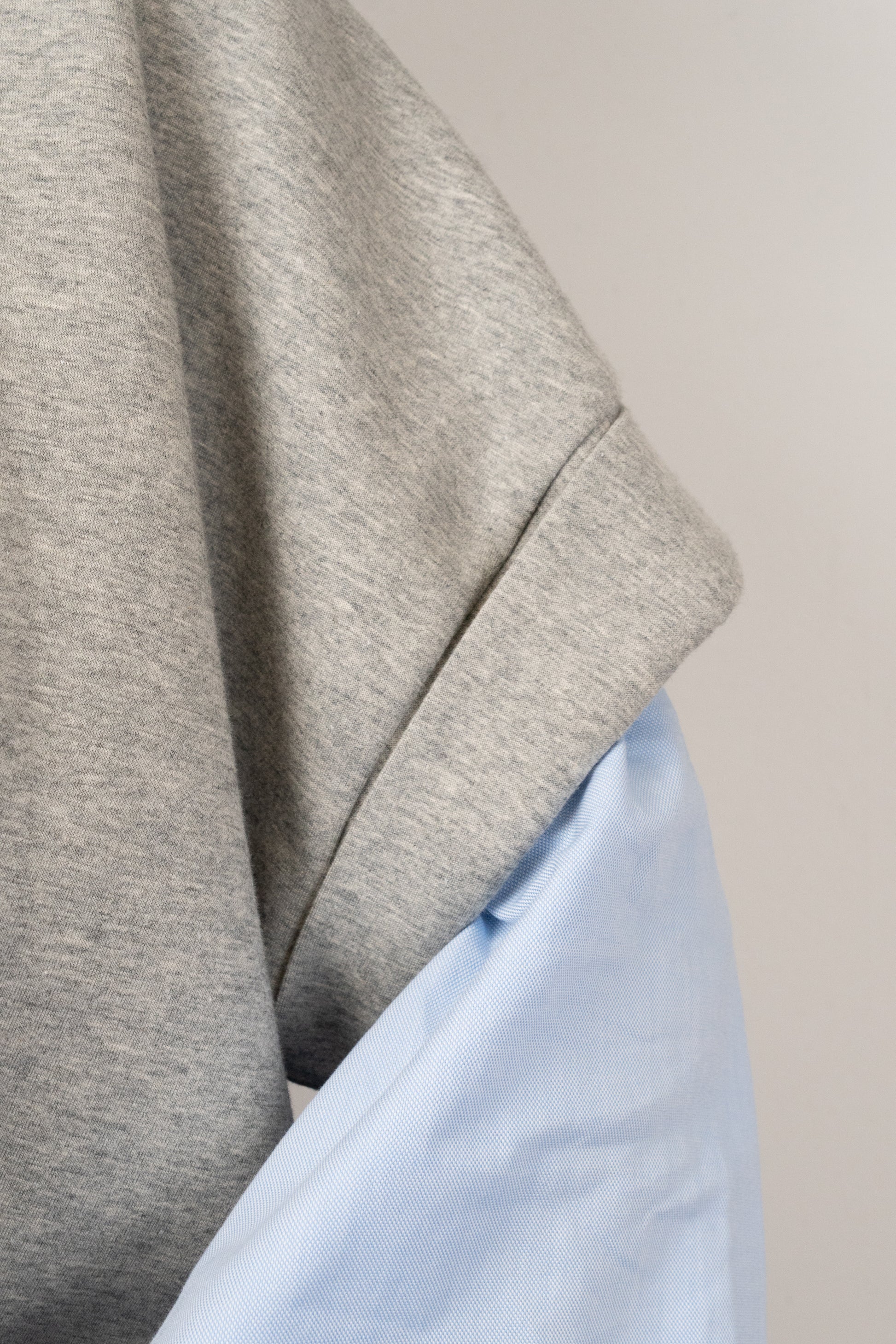 Grey Layered Sweatshirt-Shirt