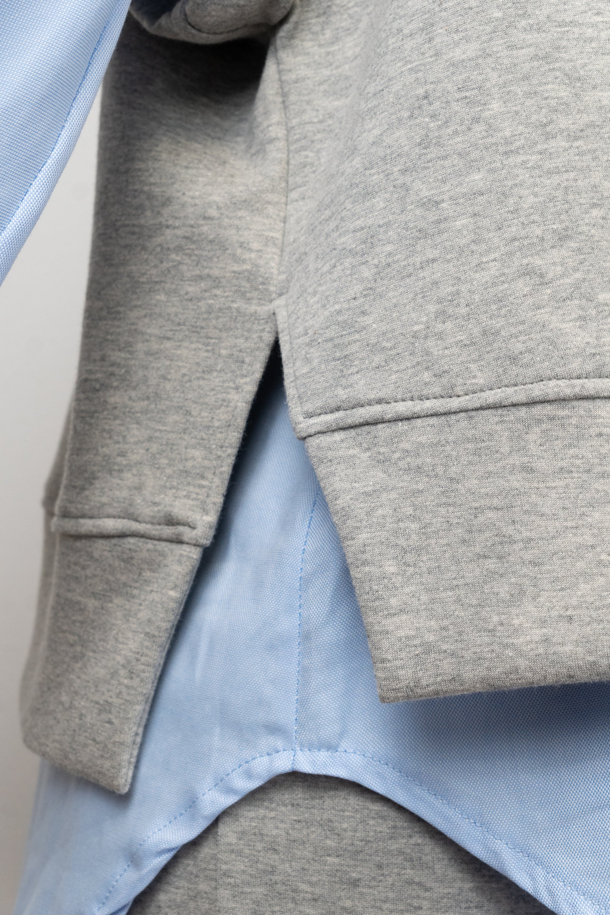 Grey Layered Sweatshirt-Shirt