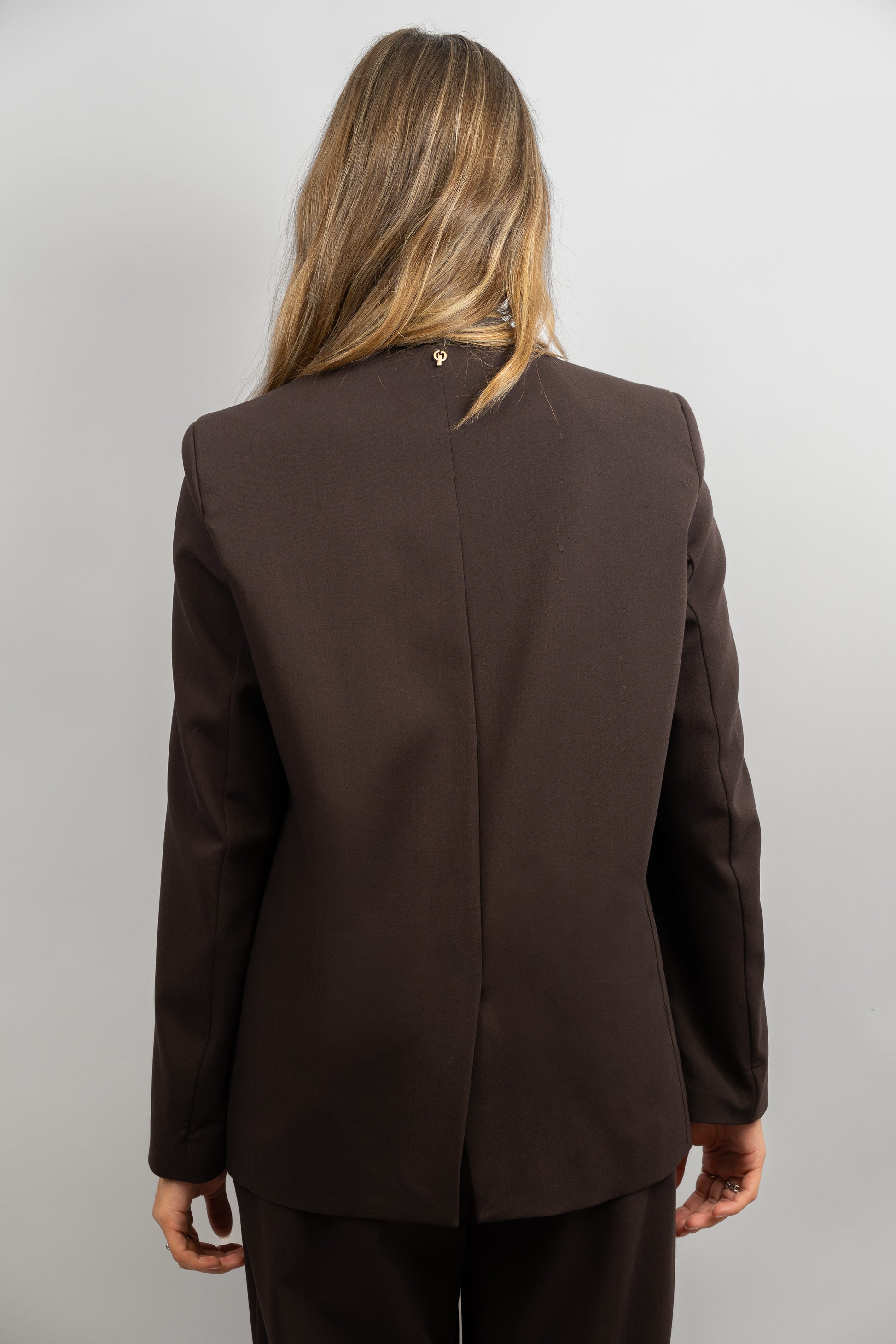 Blazer With Integrated Silk Scarf