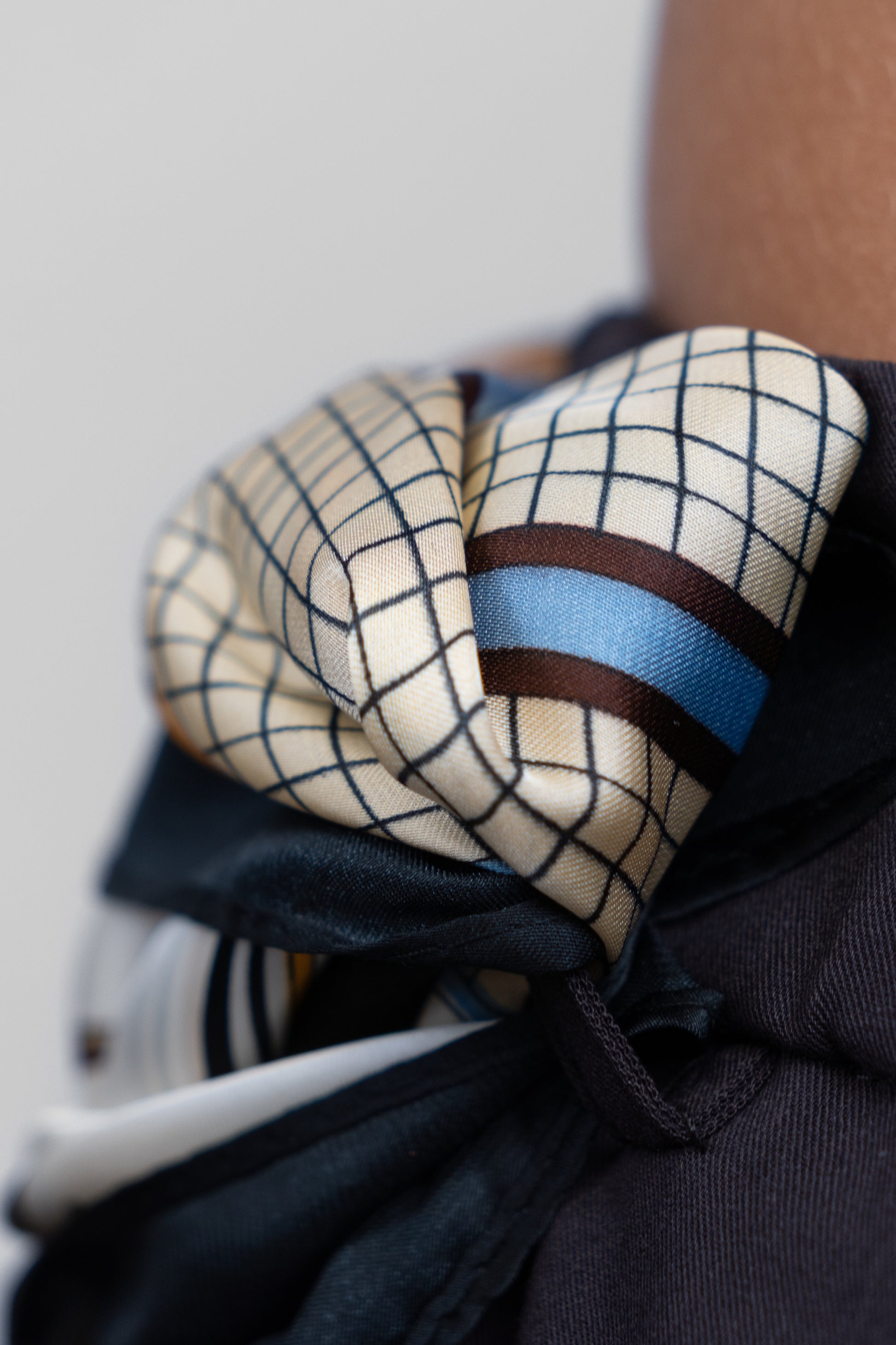 Pleated Cigarette Trousers with Scarf