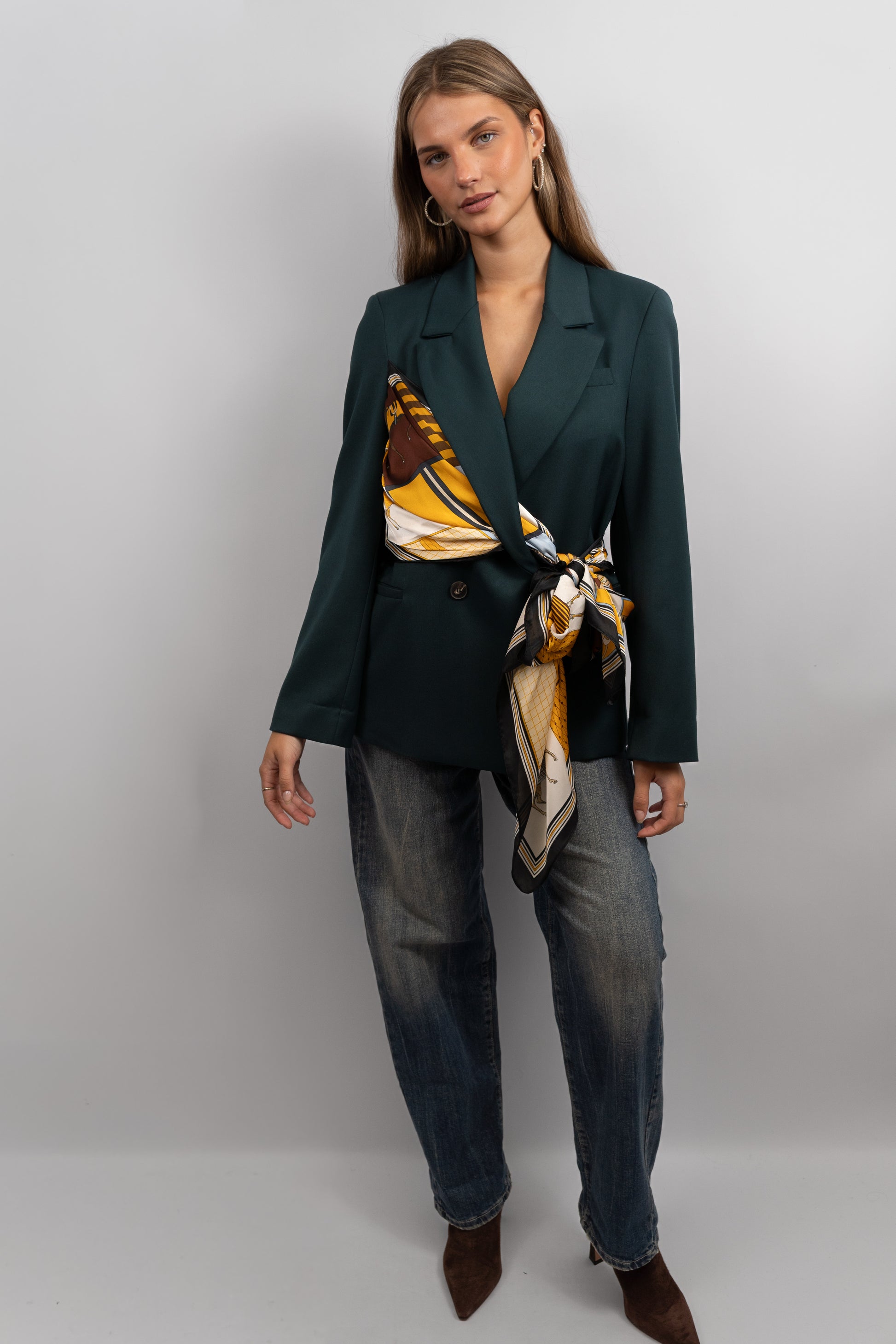 High-Rise Straight Jeans