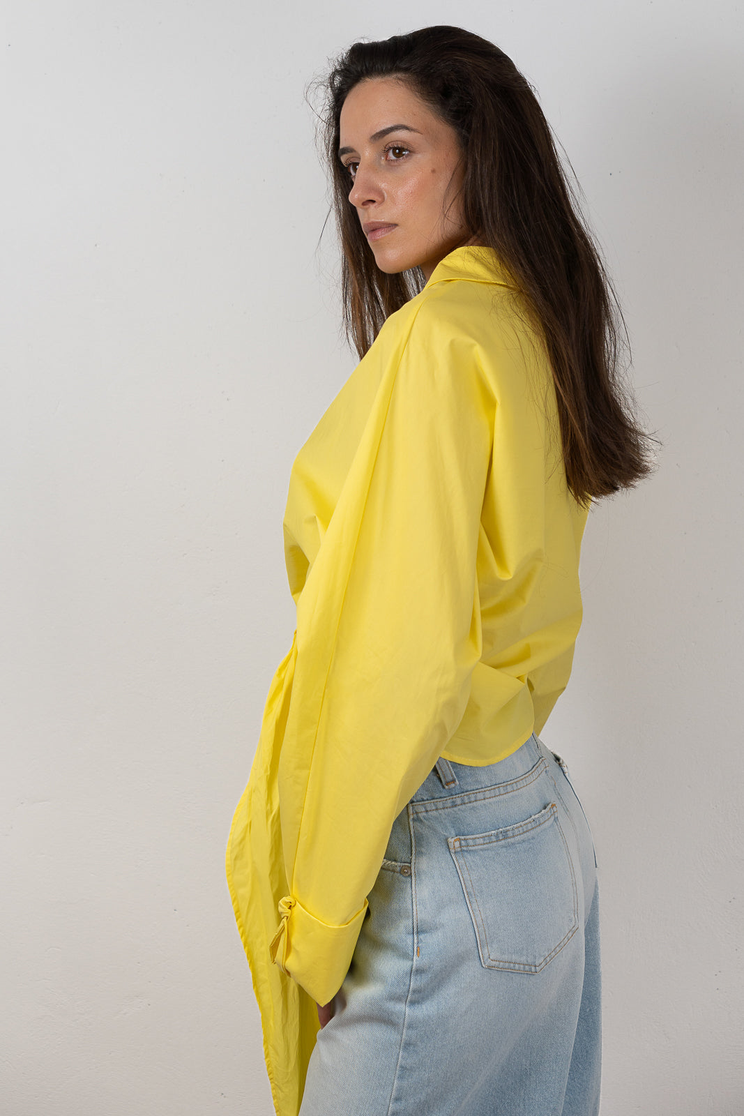 Yellow Tie-Front Shirt