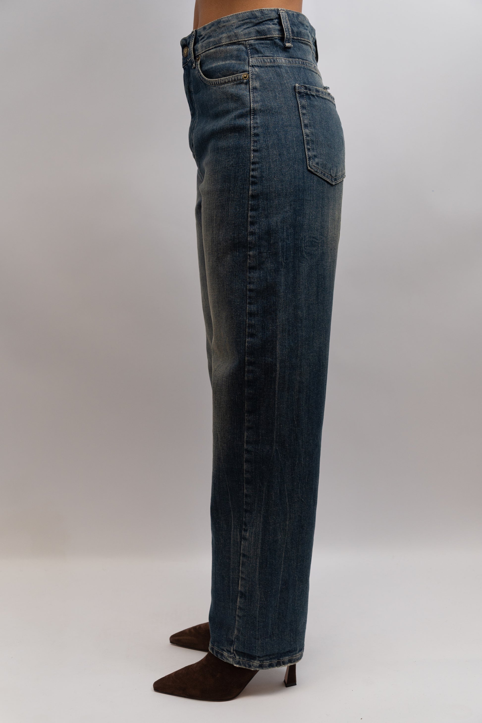 High-Rise Straight Jeans