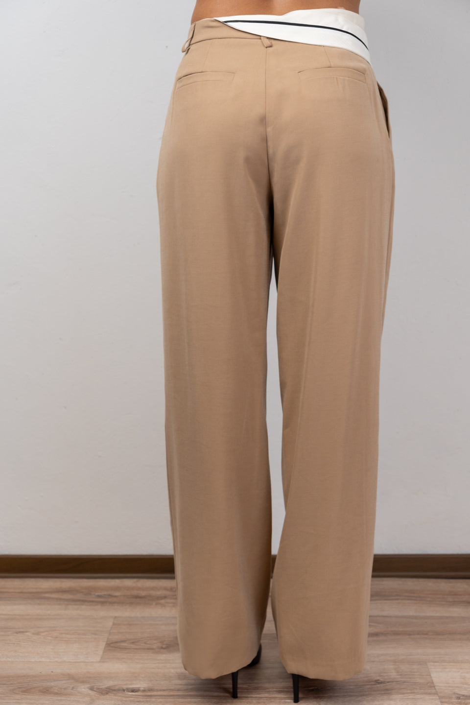 Contrast Waistband Trousers