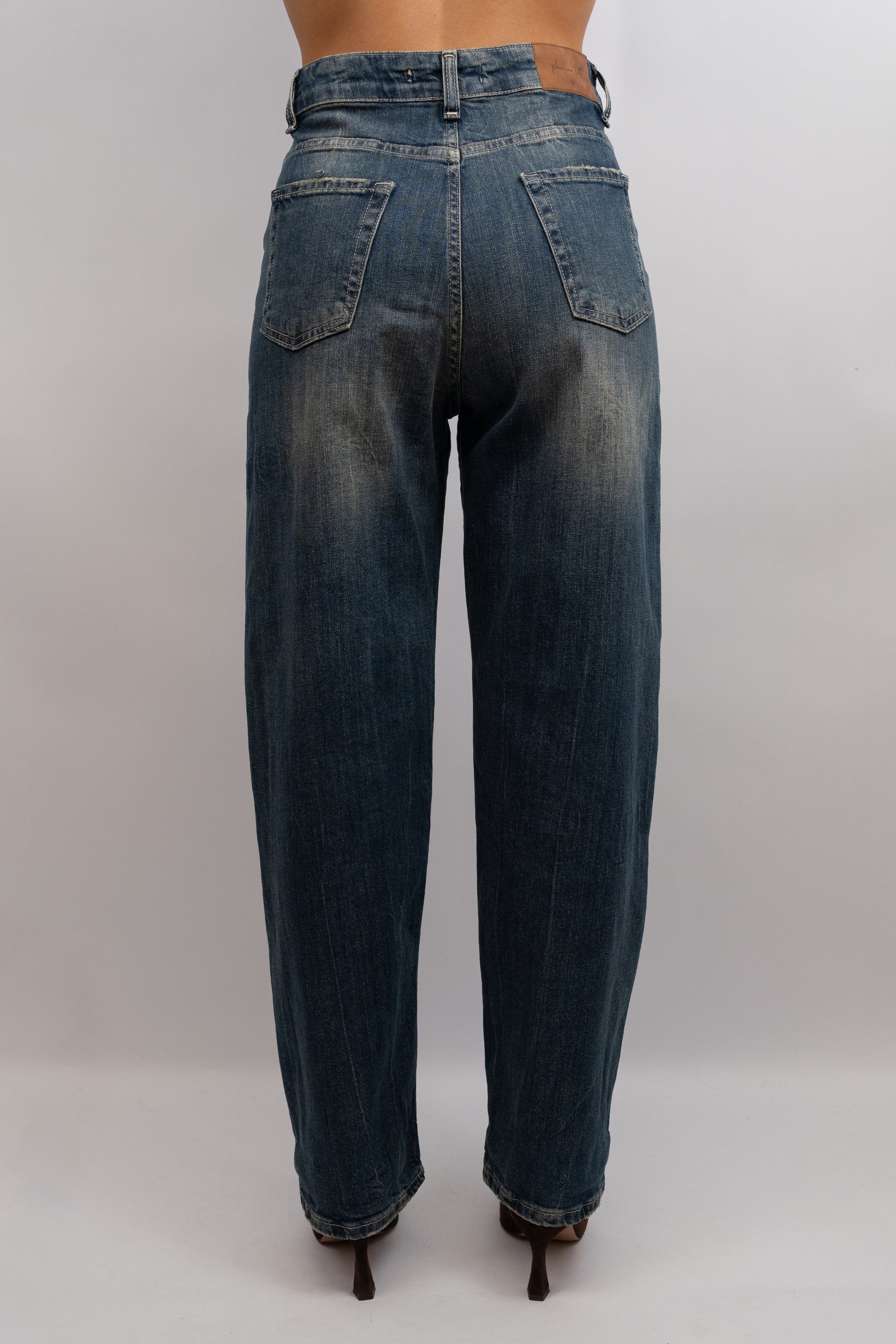High-Rise Straight Jeans