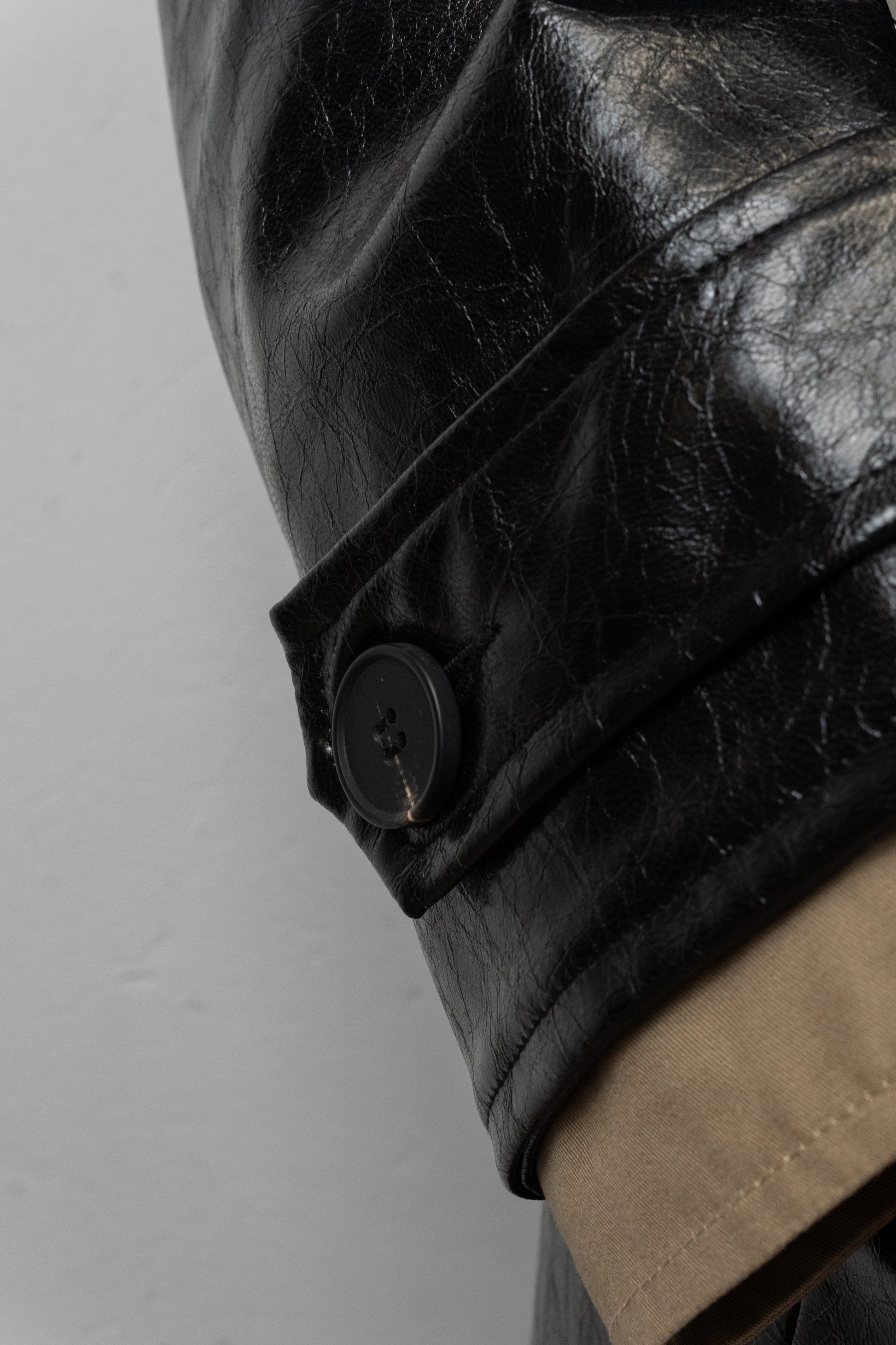 Black Patent Leather Trench Coat