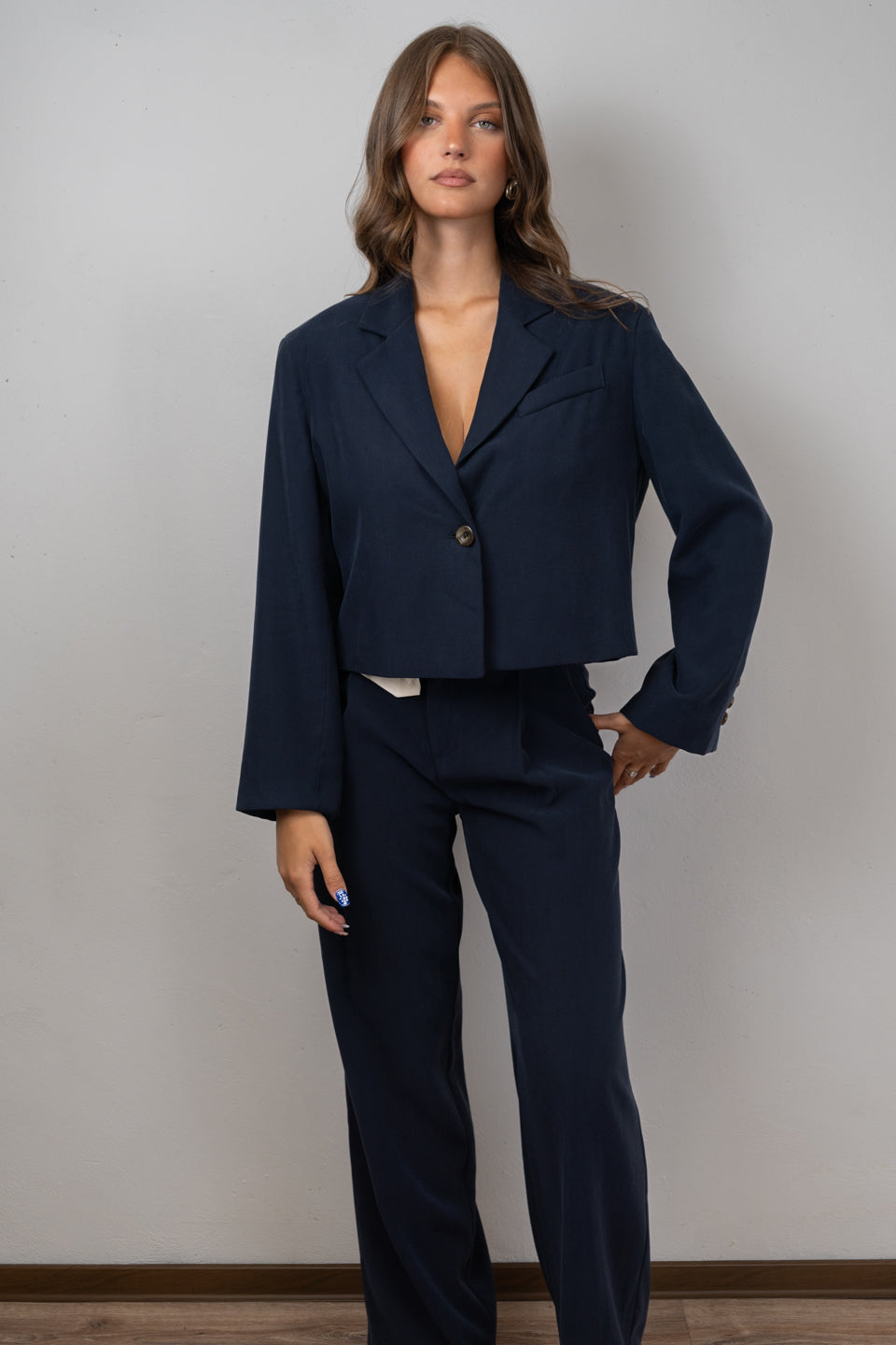 Contrast Waistband Trousers