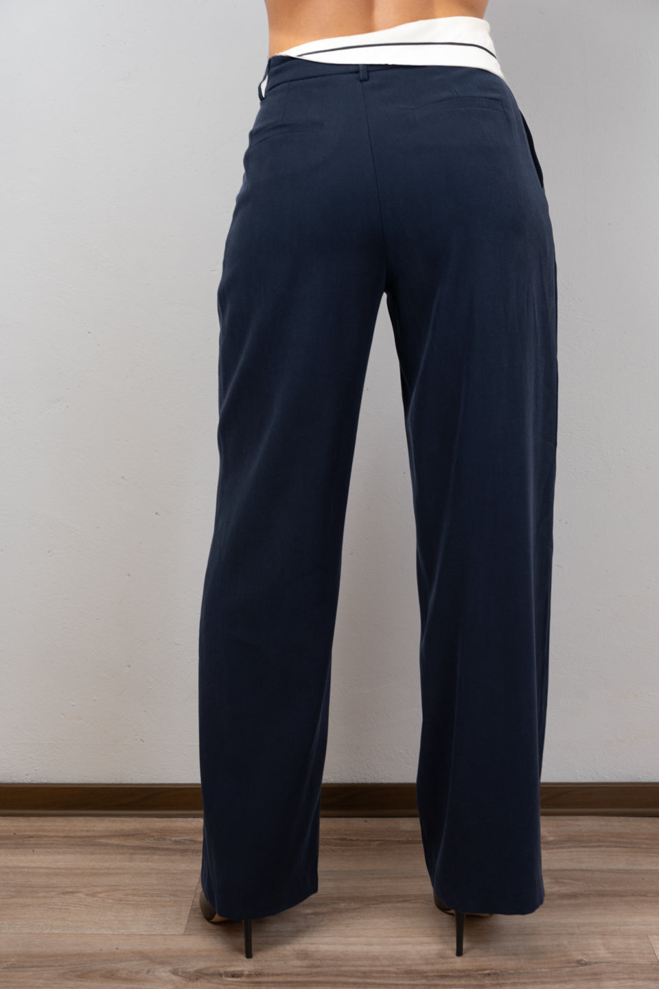 Contrast Waistband Trousers