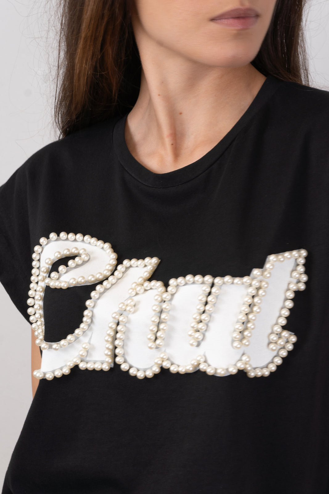 Black Embellished T-Shirt