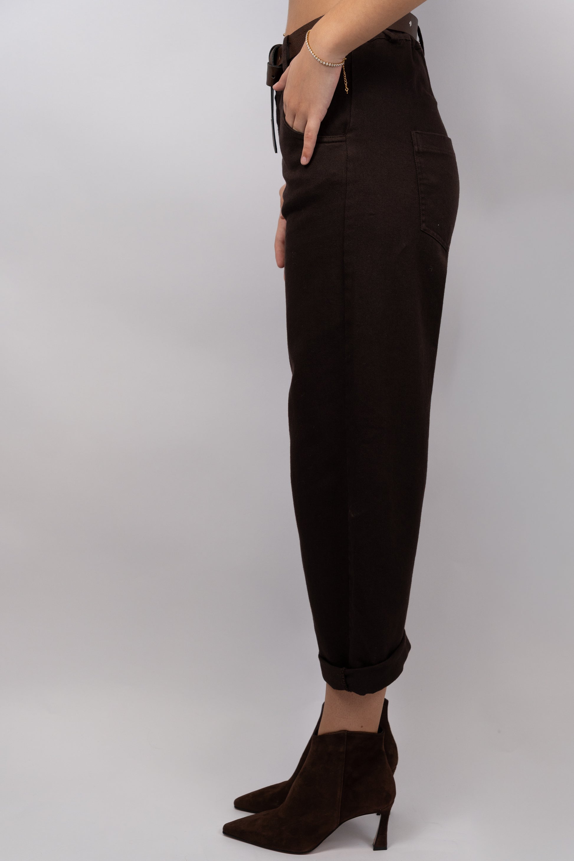 Cropped Balloon Jeans